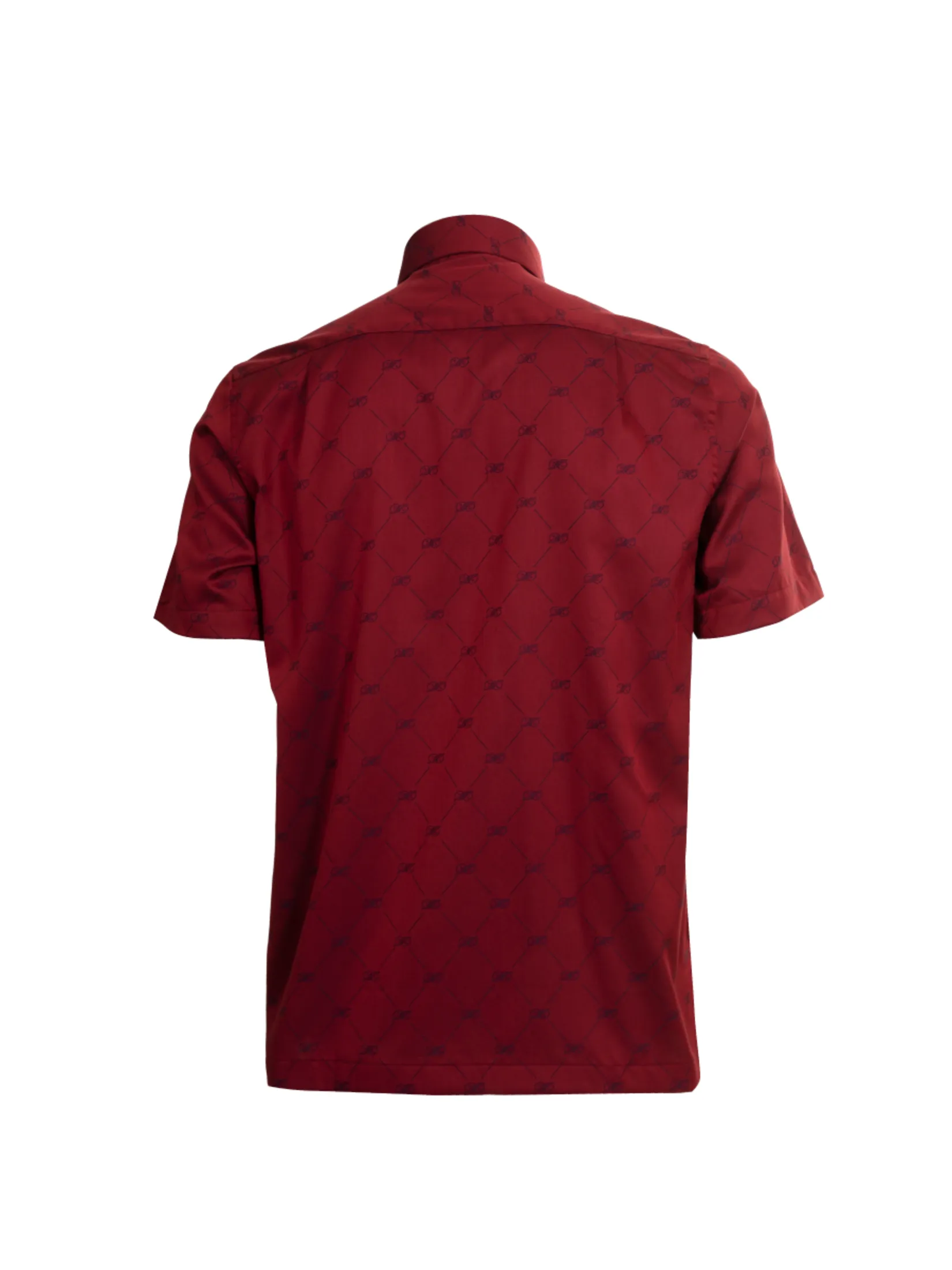 DAKS Men Short Sleeve Shirt Regular Fit Red DAKS Men Short Sleeve Shirt Regular Fit Red