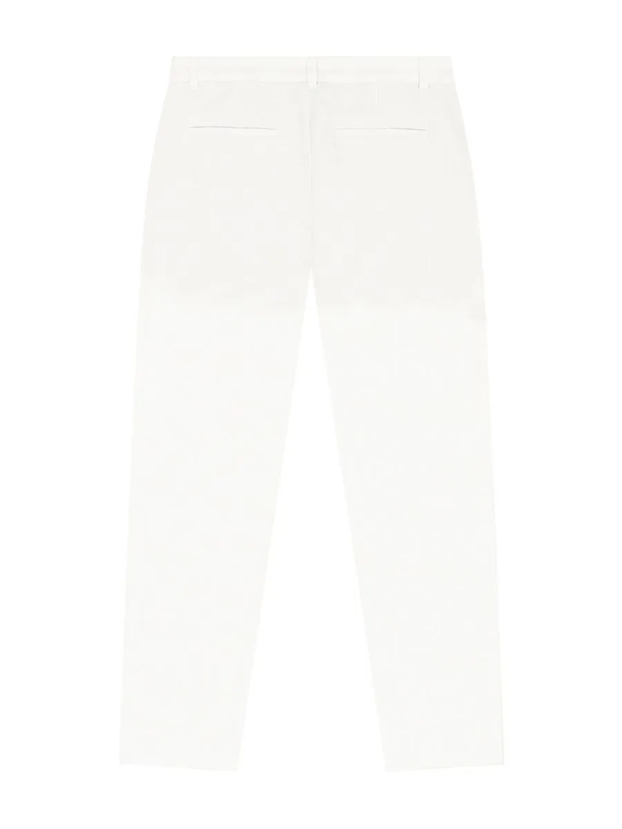 GIORDANO Women's Twill Regular Audrey Pants (180 Elastic Waistband) Wool White GIORDANO Women's Twill Regular Audrey Pants (180 Elastic Waistband) Wool White