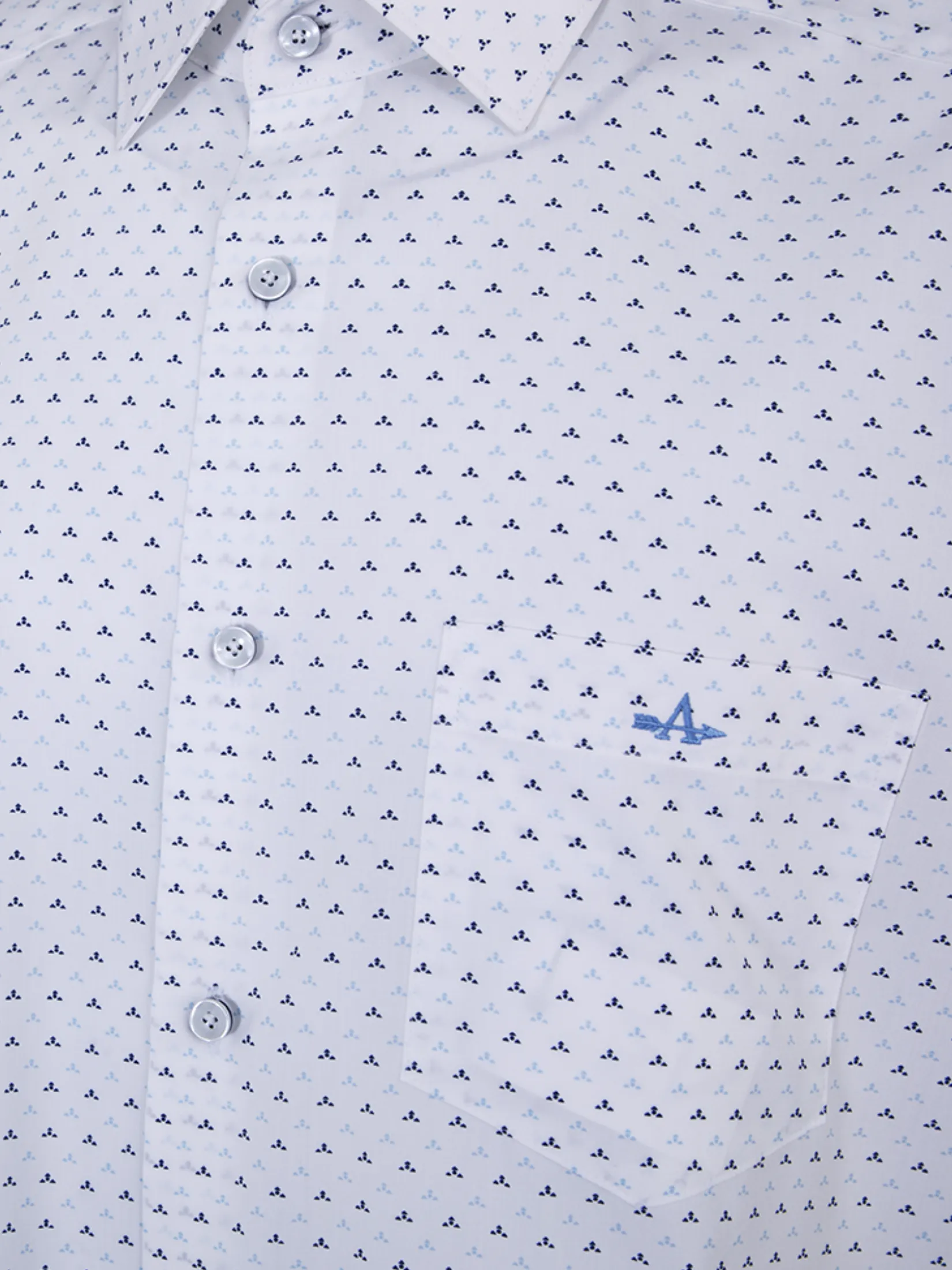 ARROW Men's Super Nature Cooling Shirt Long Sleeve Geometric Graphic Pattern Smart Style MACM608WH - White ARROW Men's Super Nature Cooling Shirt Long Sleeve Geometric Graphic Pattern Smart Style MACM608WH - White