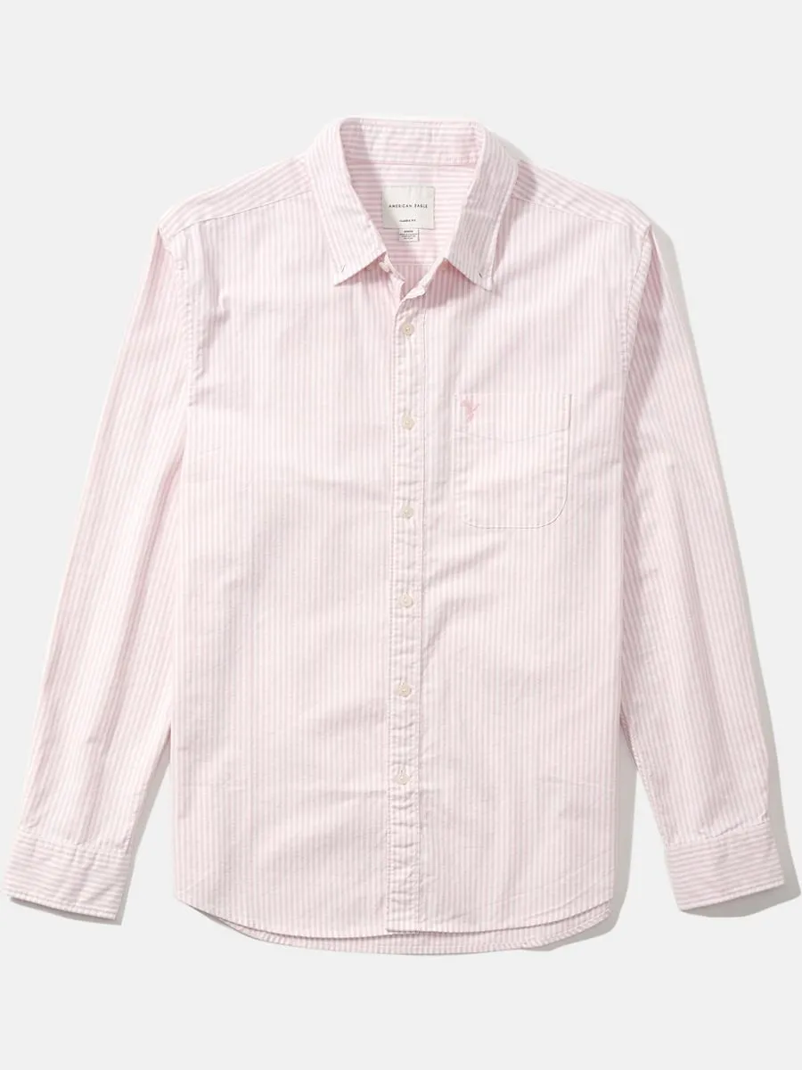 American Eagle MEN 2104 INT CF BTD BENGAL STRIPE OXFORD W EAGLE 610 LIGHT PINK American Eagle MEN 2104 INT CF BTD BENGAL STRIPE OXFORD W EAGLE 610 LIGHT PINK