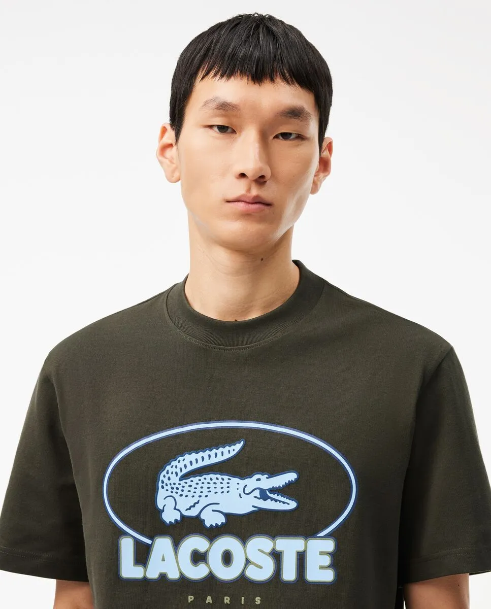 LACOSTE Heavy Cotton Graphic T-shirt Green LACOSTE Heavy Cotton Graphic T-shirt Green