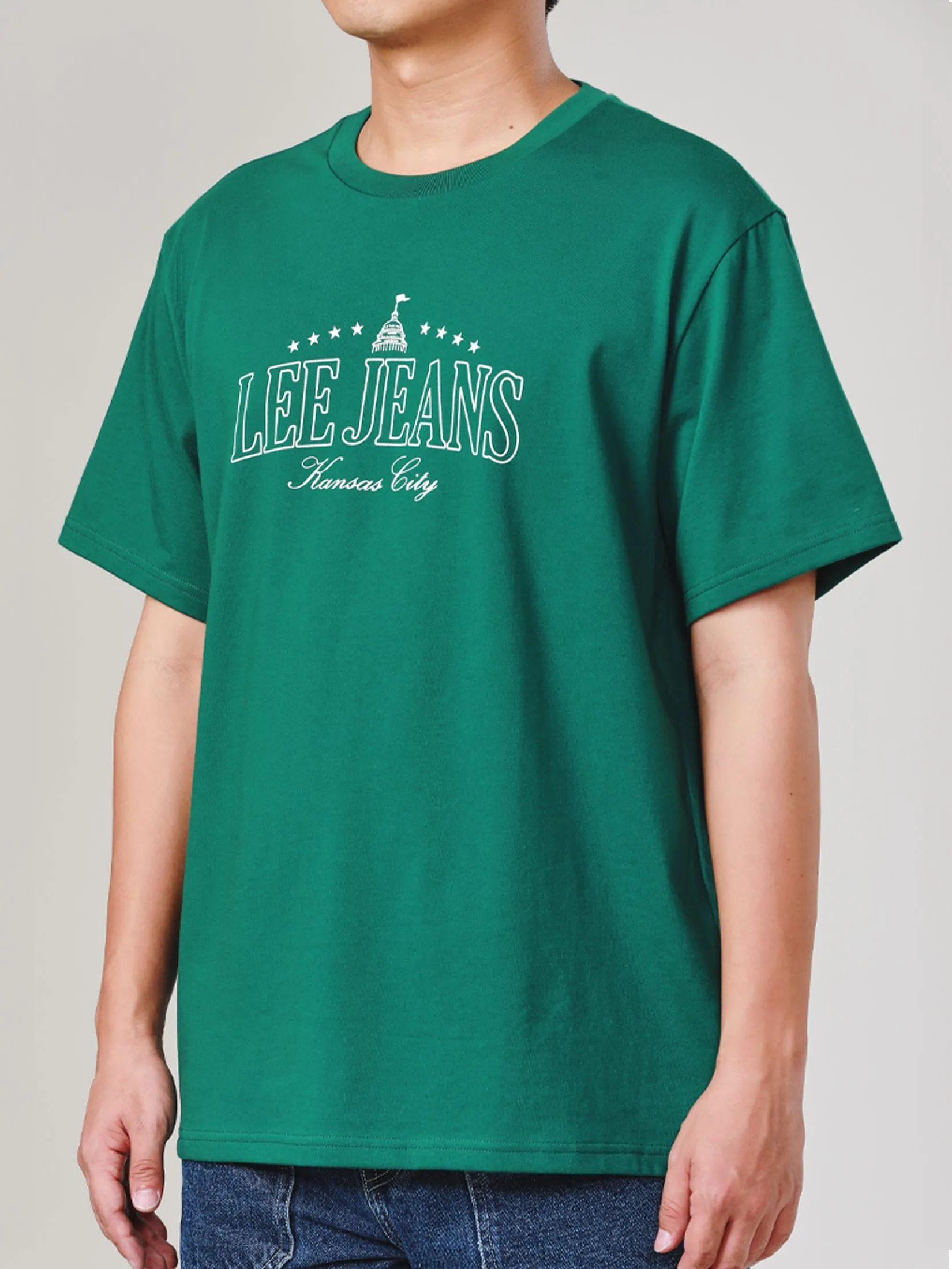 LEE Men's Tee Short Sleeve Comfort Fit Green LEE Men's Tee Short Sleeve Comfort Fit Green