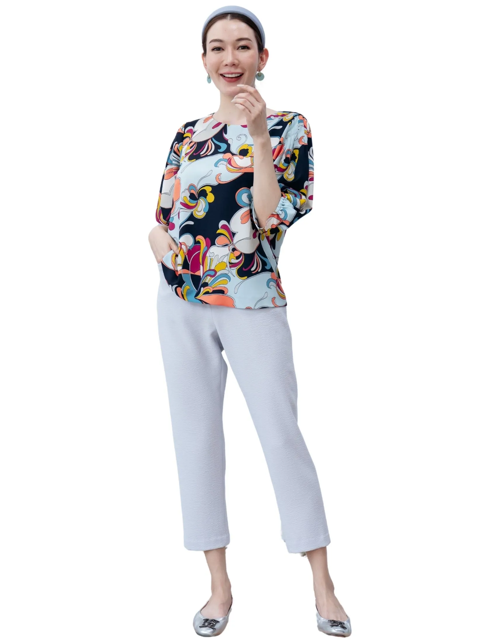 MIKIKO Women Pants Trousers Suiting Spendex Grey MIKIKO Women Pants Trousers Suiting Spendex Grey