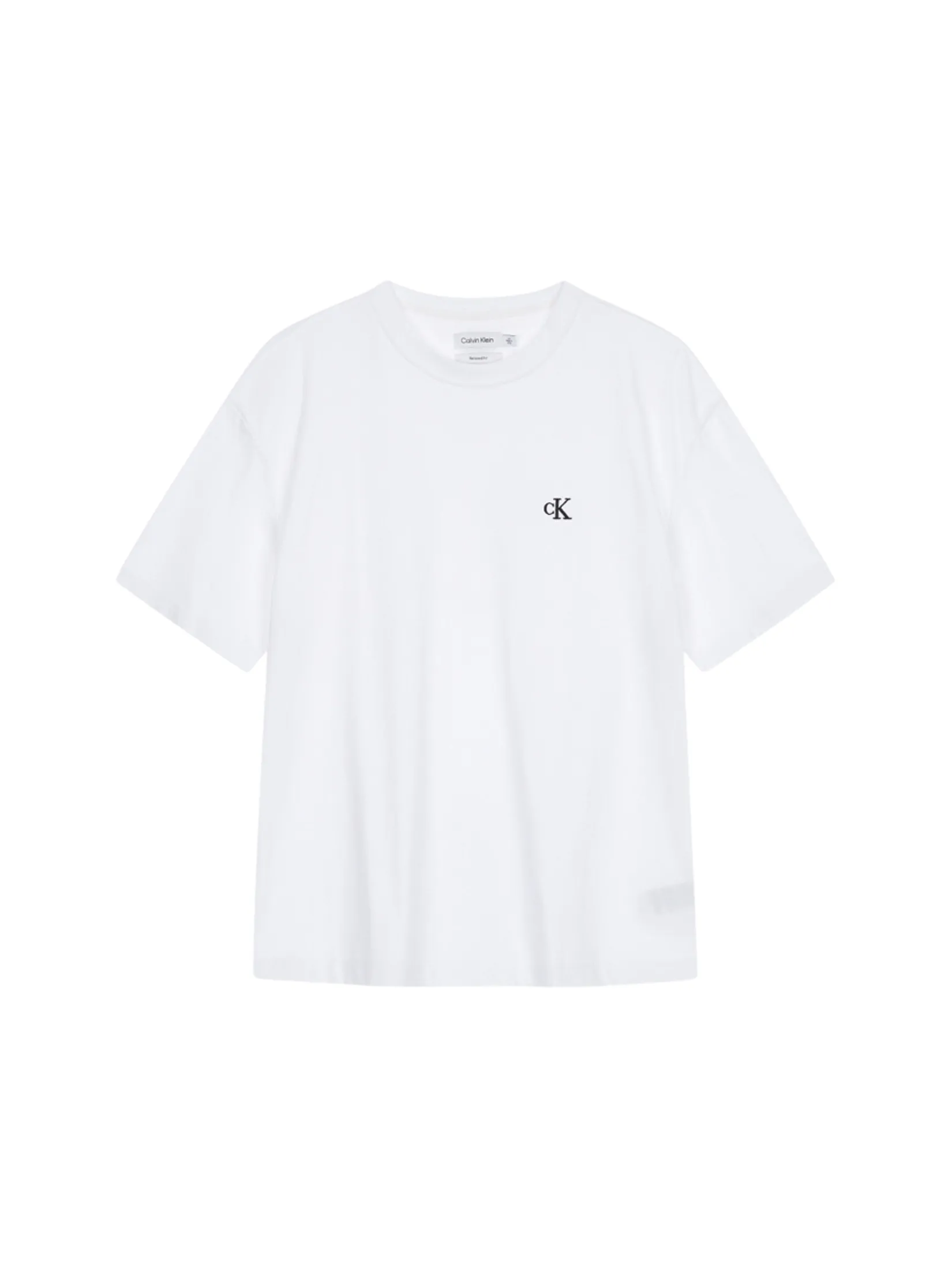 CALVIN KLEIN Men Archive Logo Tops Tees Relaxed - White CALVIN KLEIN Men Archive Logo Tops Tees Relaxed - White