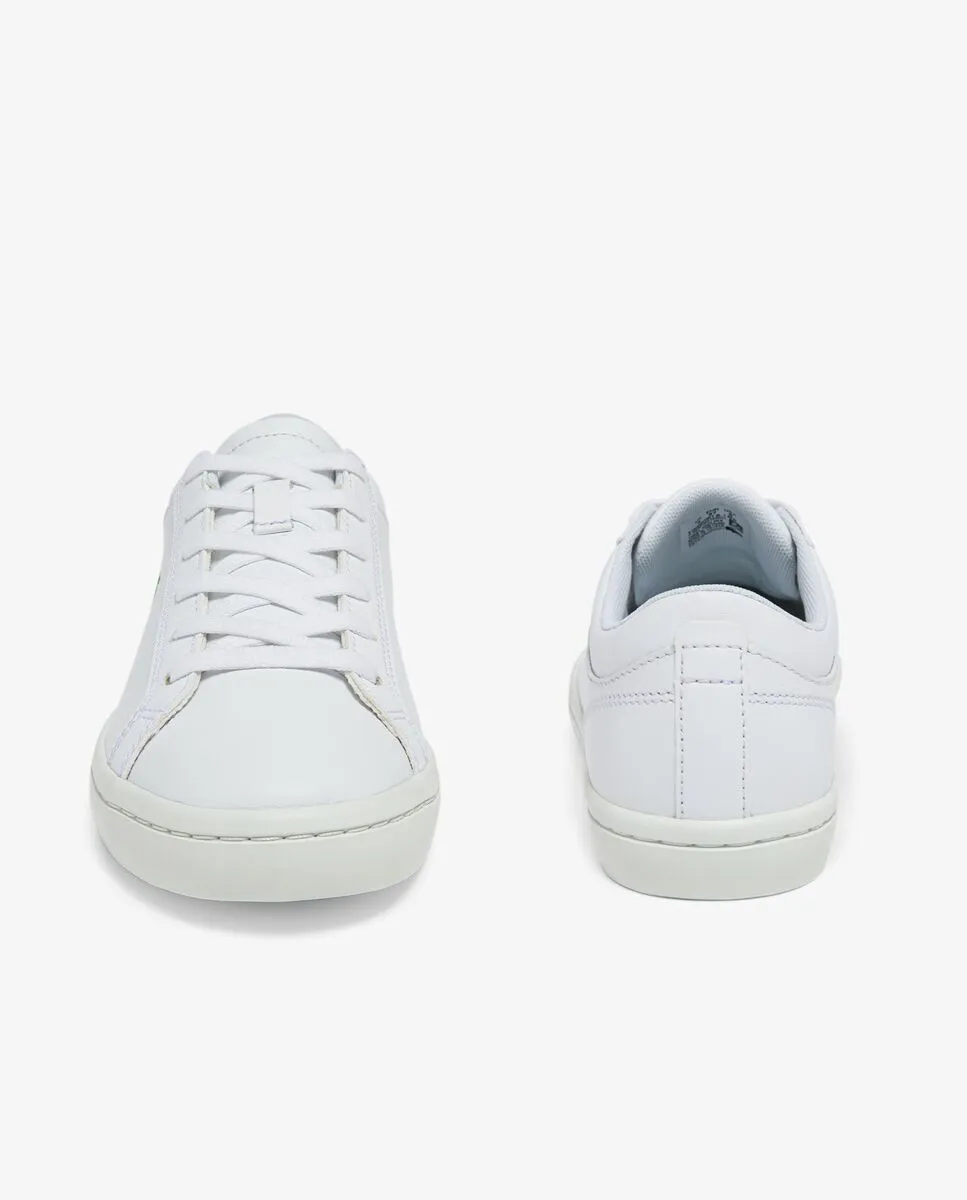 LACOSTE Women’s Straightset Leather Trainers White LACOSTE Women’s Straightset Leather Trainers White