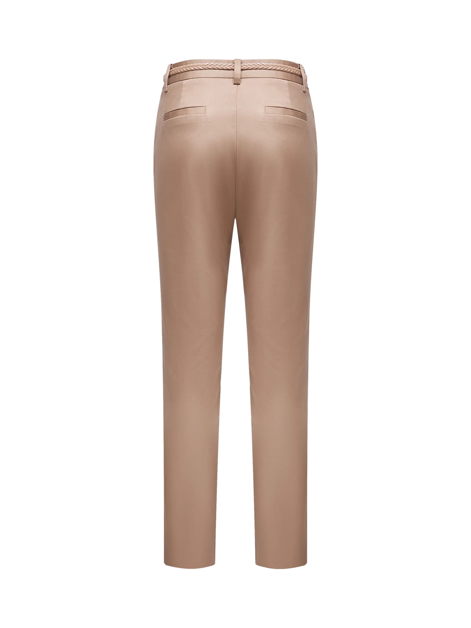 G2000 Women Clothing Cotton Blend Spandex Satin Ankle Skinny Casual Pants W/Belt Ankle Skinny Shape - Brown G2000 Women Clothing Cotton Blend Spandex Satin Ankle Skinny Casual Pants W/Belt Ankle Skinny Shape - Brown