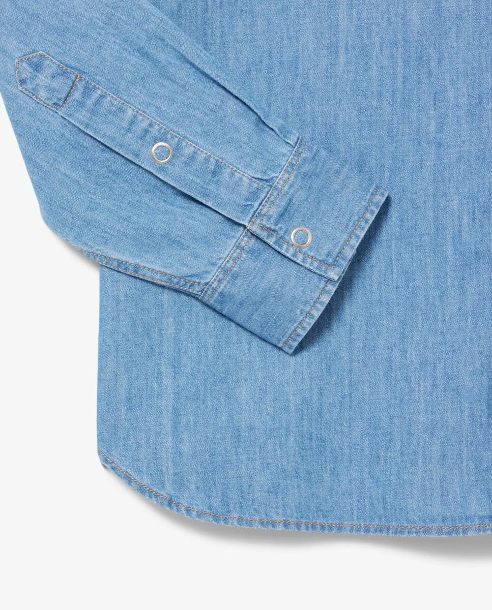 LACOSTE Regular Fit Lightweight Denim Shirt Blue LACOSTE Regular Fit Lightweight Denim Shirt Blue