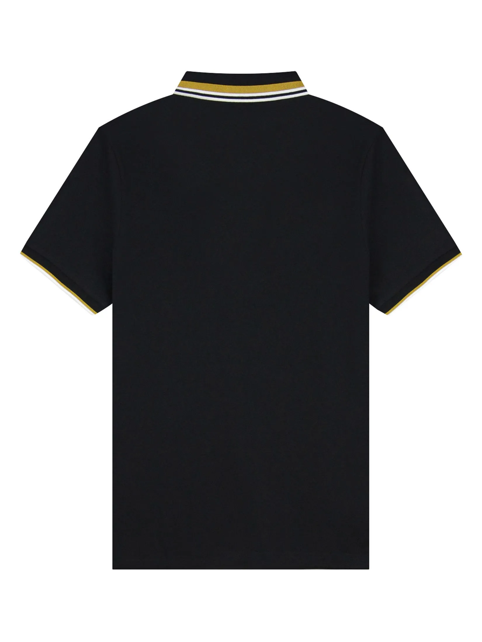 GIORDANO Men's Slim Embroidery Bold Polo (Signature) Black GIORDANO Men's Slim Embroidery Bold Polo (Signature) Black