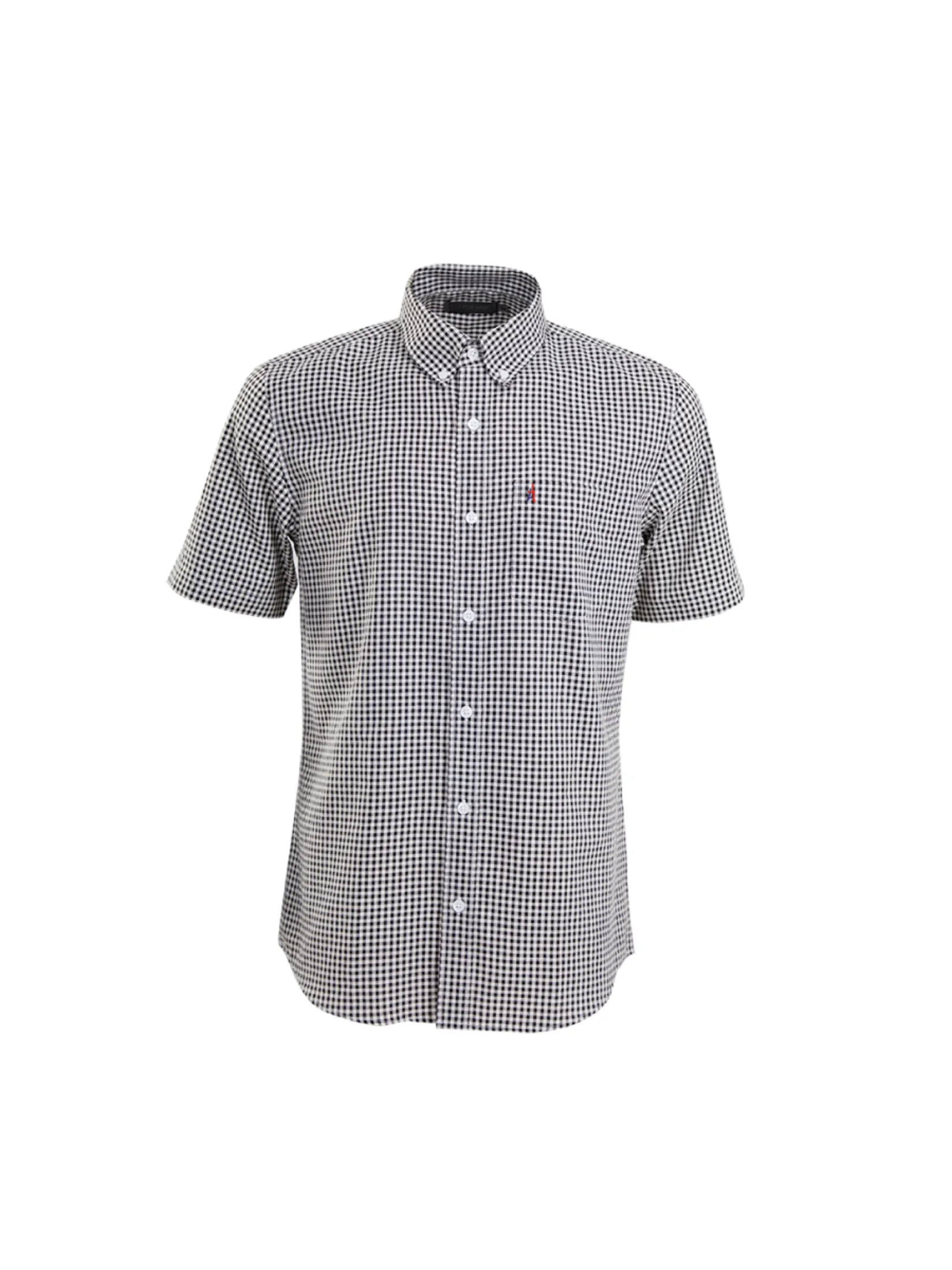 ELLE HOMME Men's short sleeved shirt W8B682 - White/Black ELLE HOMME Men's short sleeved shirt W8B682 - White/Black