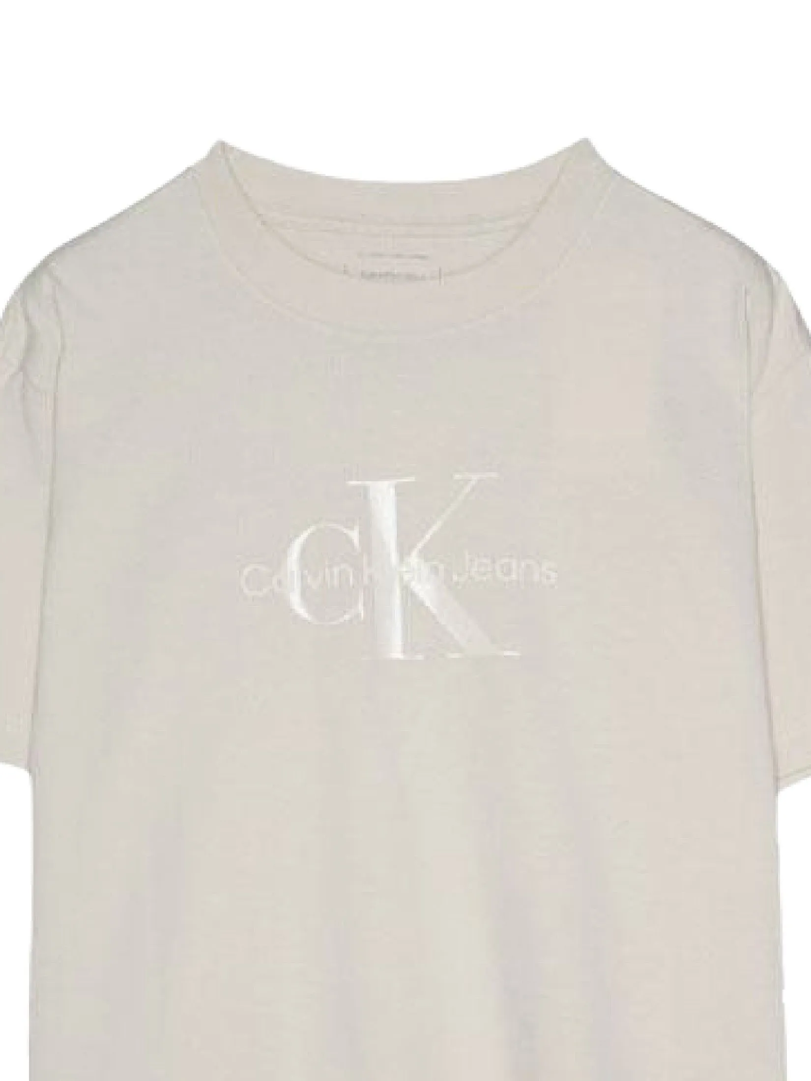 CALVIN KLEIN Men's Monologo Tee Beige CALVIN KLEIN Men's Monologo Tee Beige