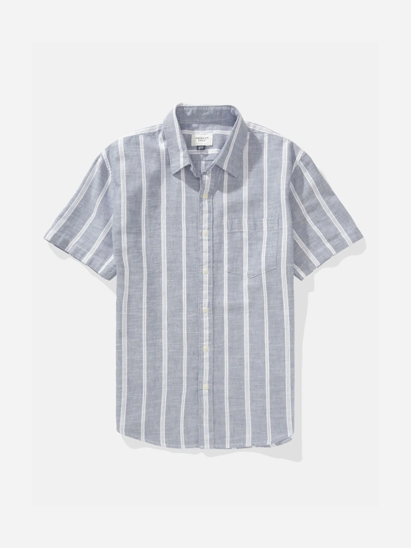 American Eagle MEN 2834 SS CF CSC MILES SLUB SHIRT 400 BLUE American Eagle MEN 2834 SS CF CSC MILES SLUB SHIRT 400 BLUE