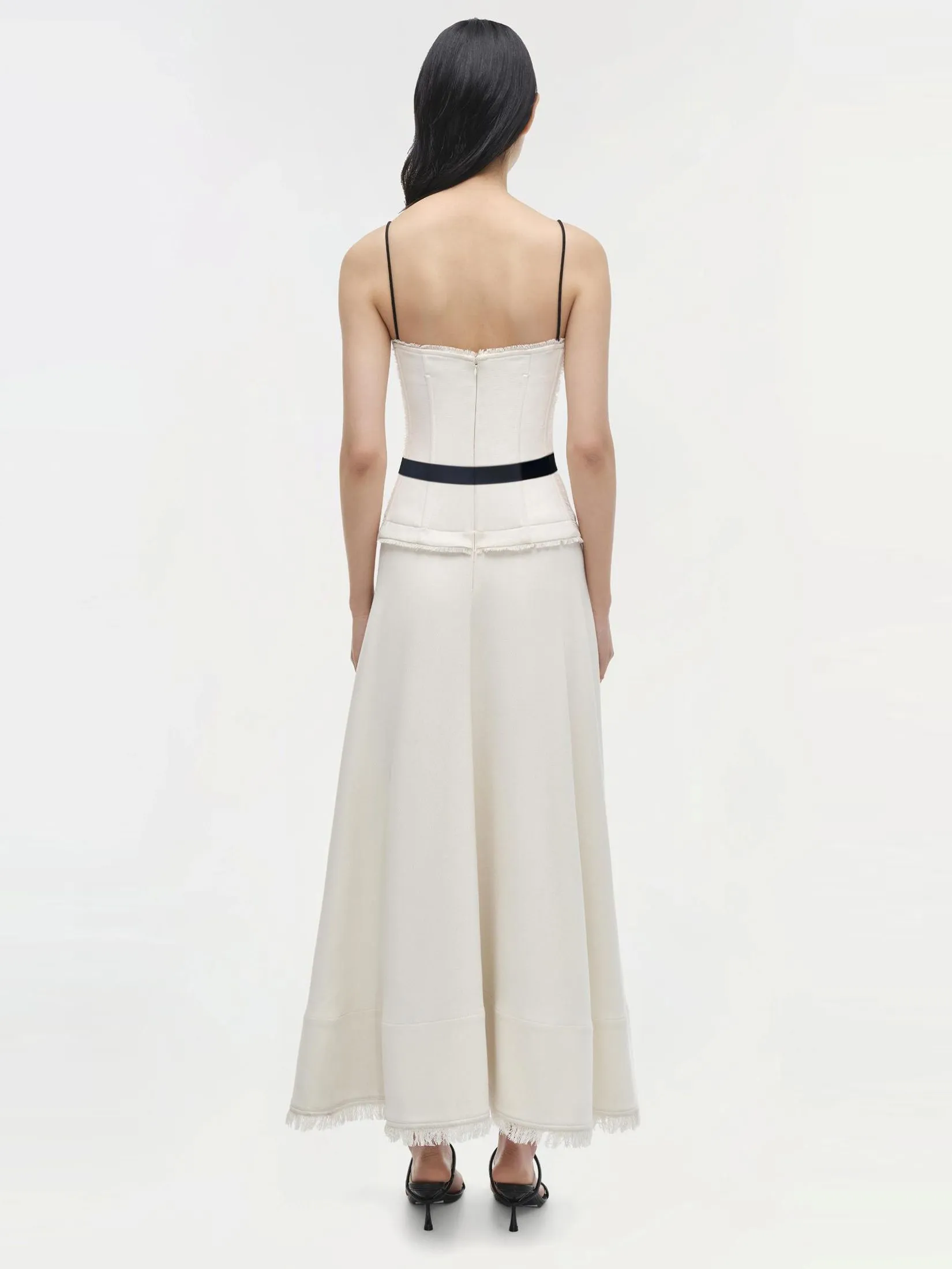 SIMKHAI Women Midi Dress Quinlin Bustier Snow Multi SIMKHAI Women Midi Dress Quinlin Bustier Snow Multi