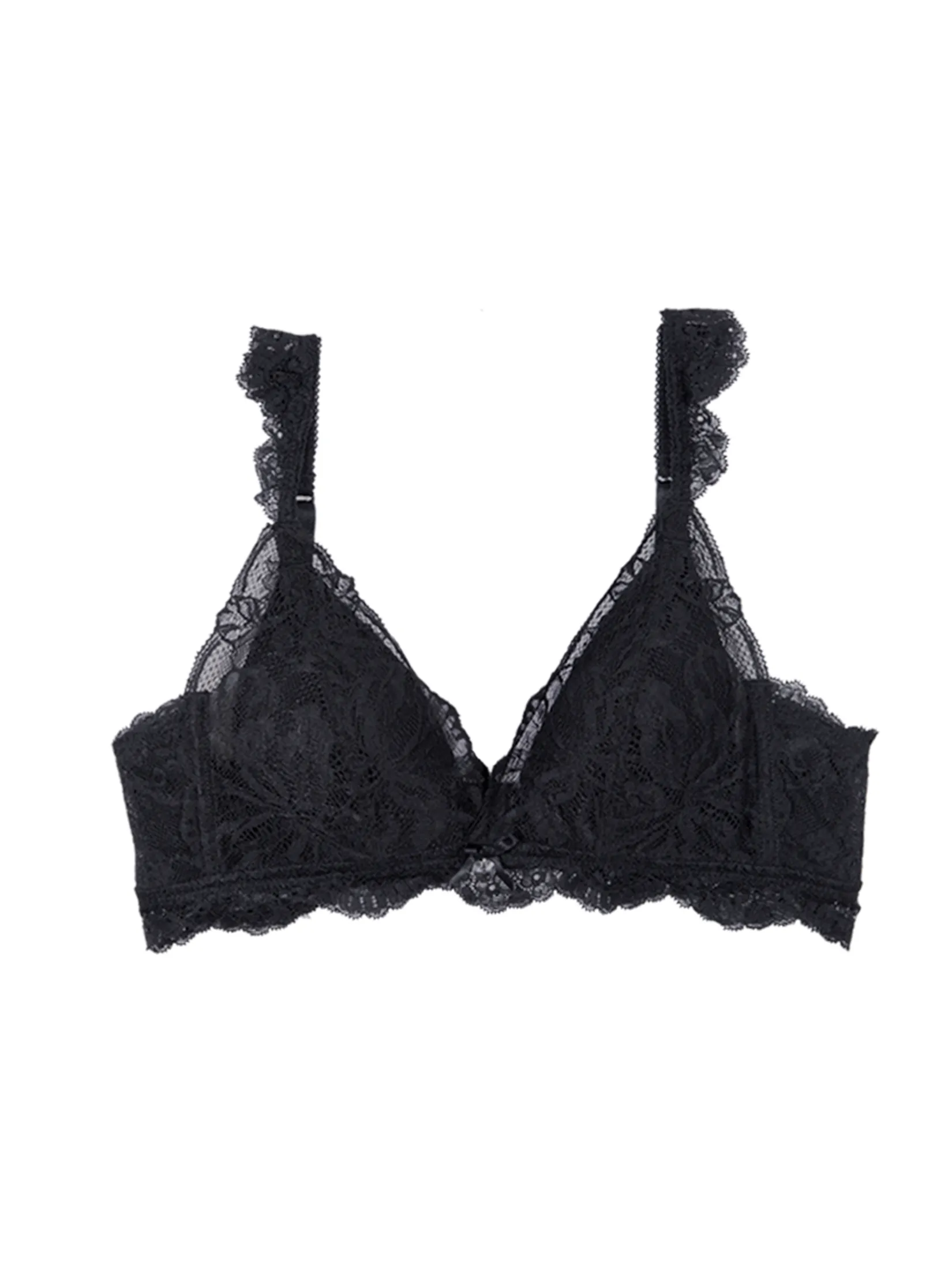 BSC Lingerie Women's Bra sexy lace no underwire BB3565BL - Black BSC Lingerie Women's Bra sexy lace no underwire BB3565BL - Black