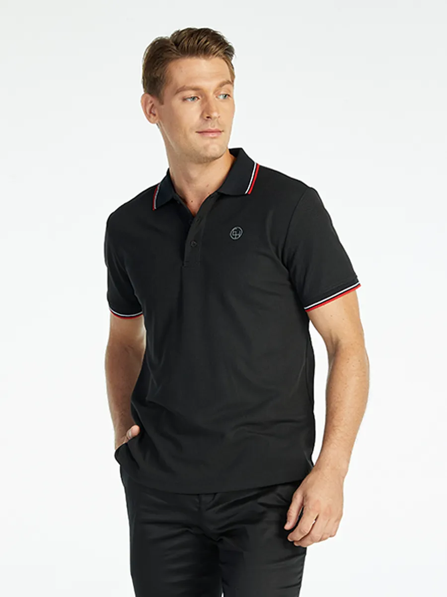 ELLE HOMME MEN POLO SHIRT W8K903BL - BLACK ELLE HOMME MEN POLO SHIRT W8K903BL - BLACK