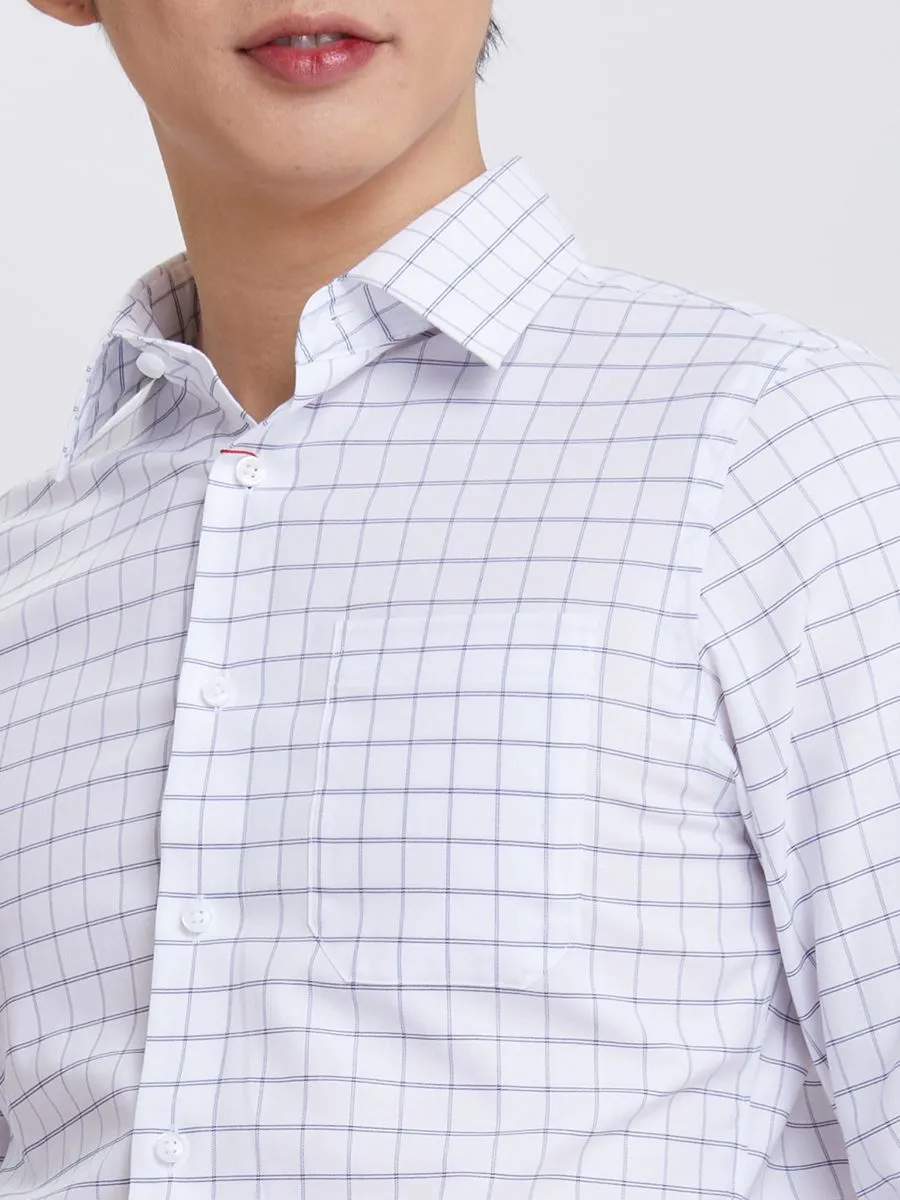 GQ Shirt Men Long Sleeves Gingham Print GQ Shirt Men Long Sleeves Gingham Print