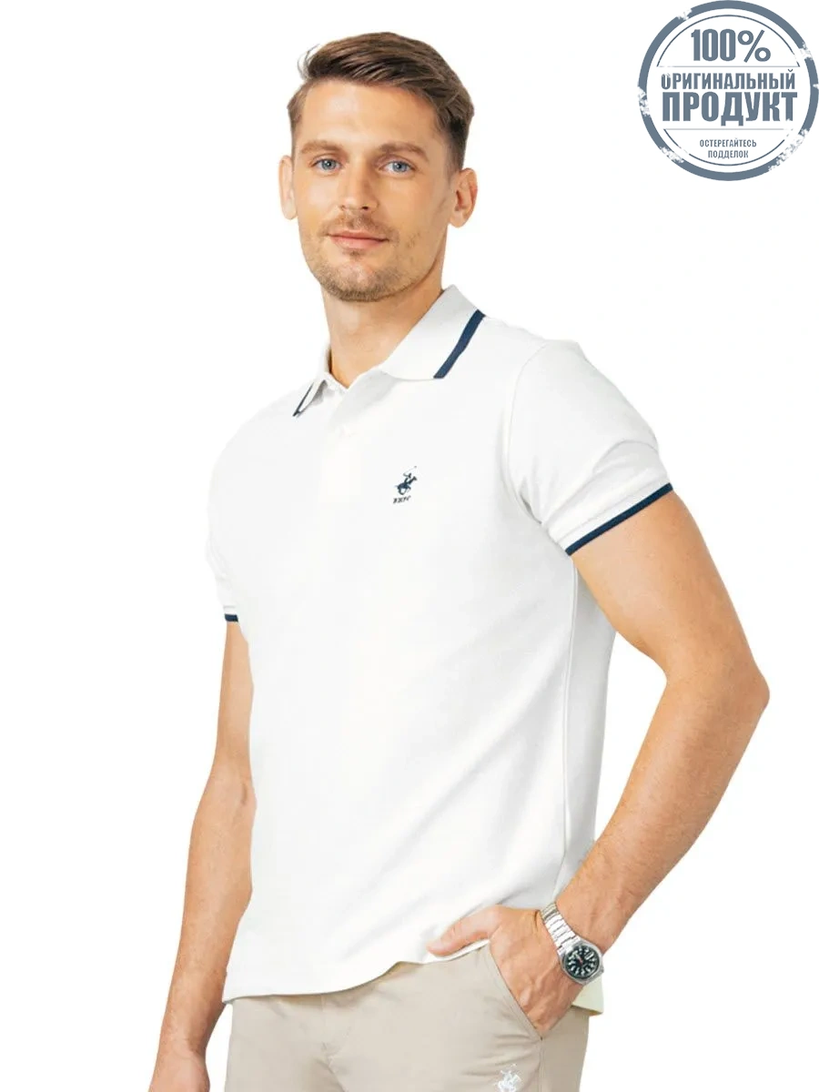 BEVERLY HILLS POLO CLUB White Men Polo Shirts Model BN2A635 BEVERLY HILLS POLO CLUB White Men Polo Shirts Model BN2A635