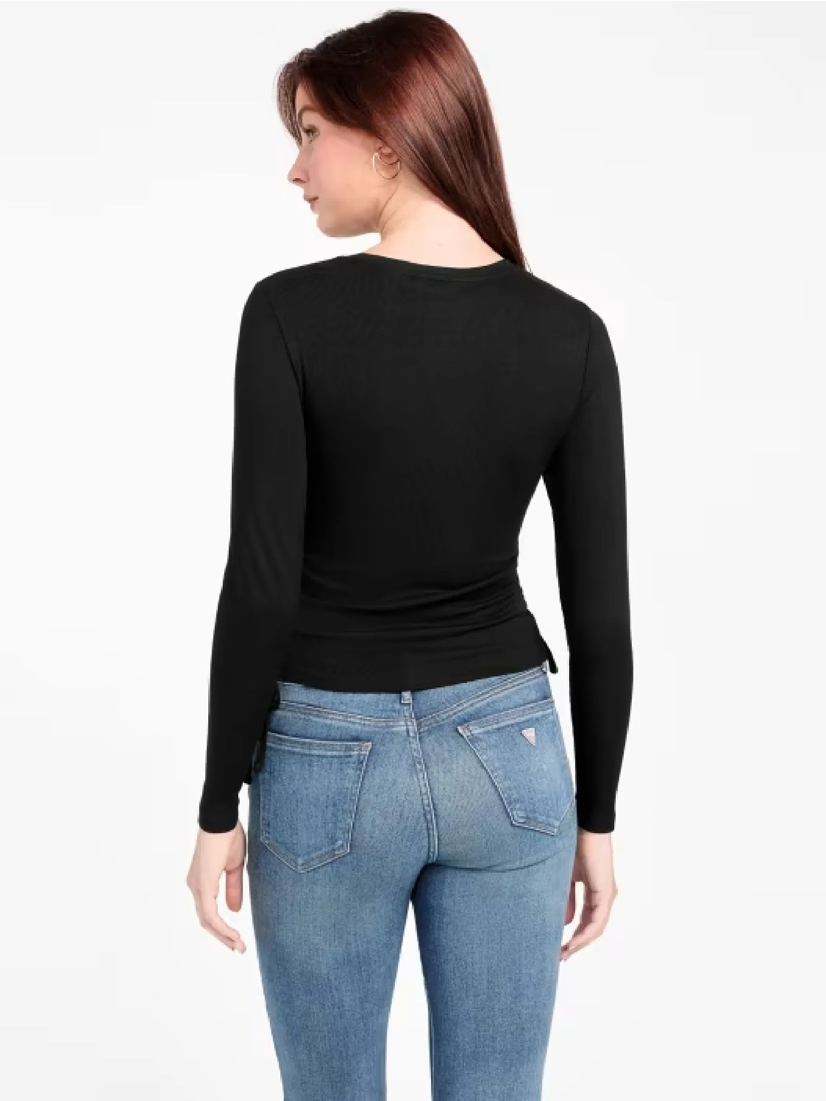 GUESS Guess Women Mardy Logo Top Q5OP03KAQX0 - Black GUESS Guess Women Mardy Logo Top Q5OP03KAQX0 - Black