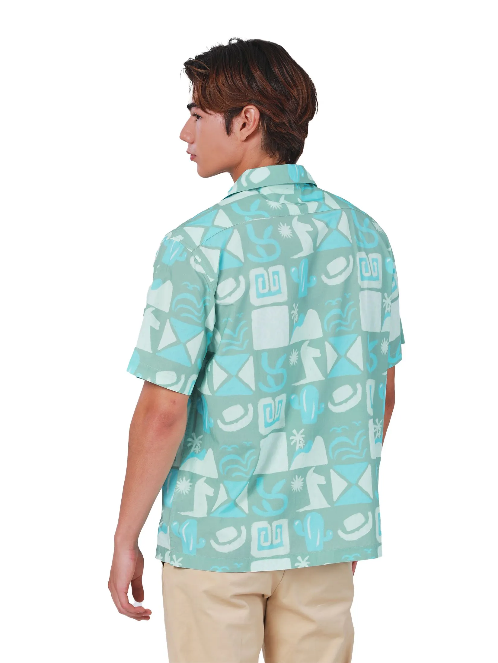 JOHN HENRY Men's Short Sleeves Hawaii Shirts (Relaxed Fit) REJUVENATE VACATION Green JOHN HENRY Men's Short Sleeves Hawaii Shirts (Relaxed Fit) REJUVENATE VACATION Green