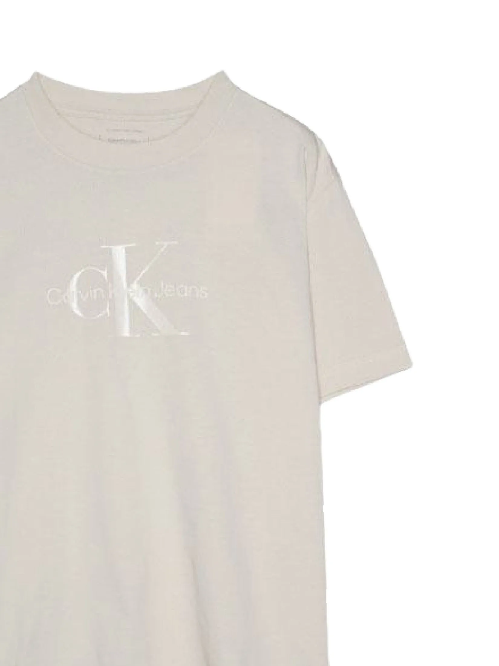 CALVIN KLEIN Men's Monologo Tee Beige CALVIN KLEIN Men's Monologo Tee Beige