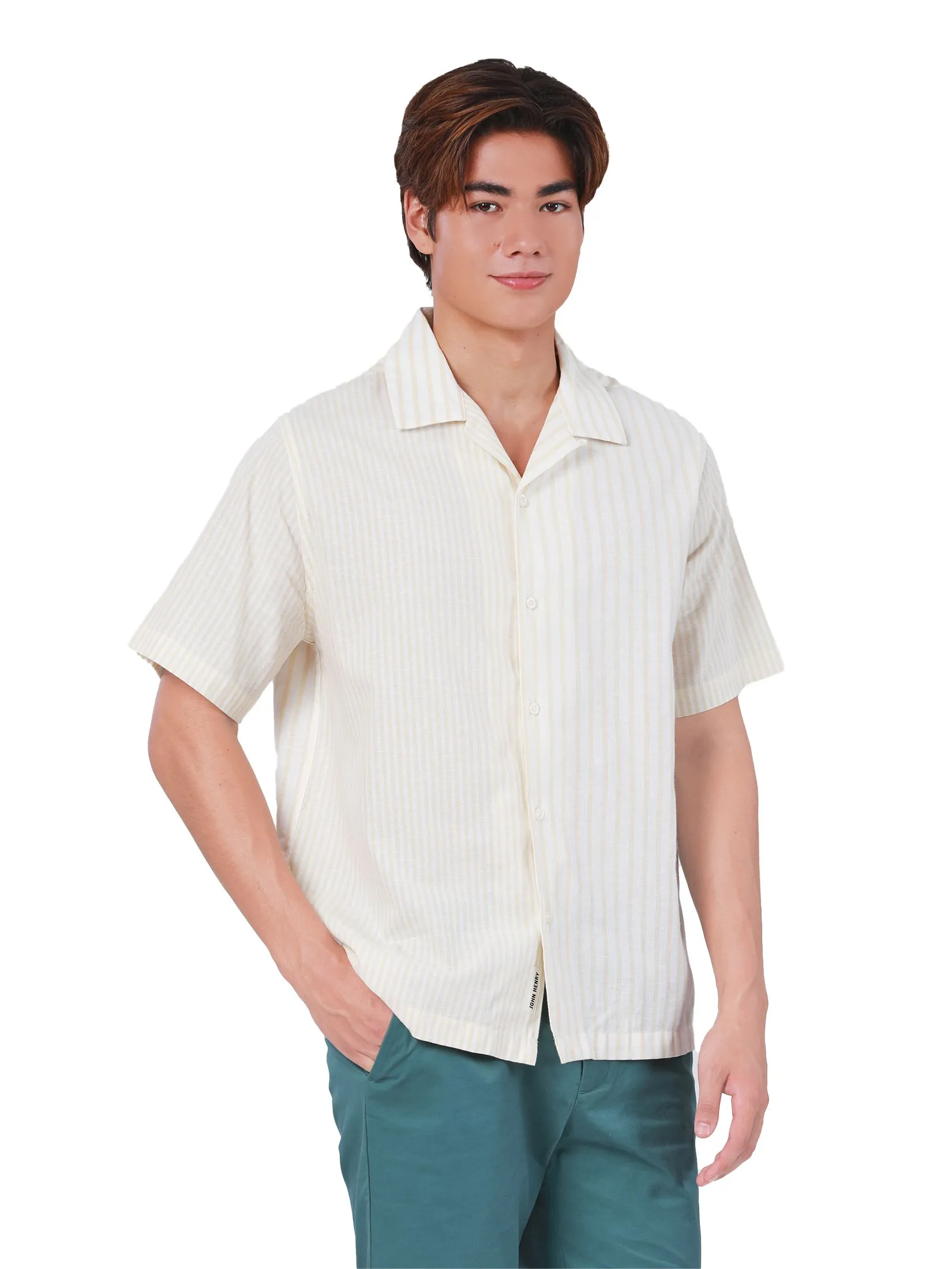 JOHN HENRY Men's Short Sleeves Hawaii Shirts (Relaxed Fit) REJUVENATE VACATION Beige JOHN HENRY Men's Short Sleeves Hawaii Shirts (Relaxed Fit) REJUVENATE VACATION Beige
