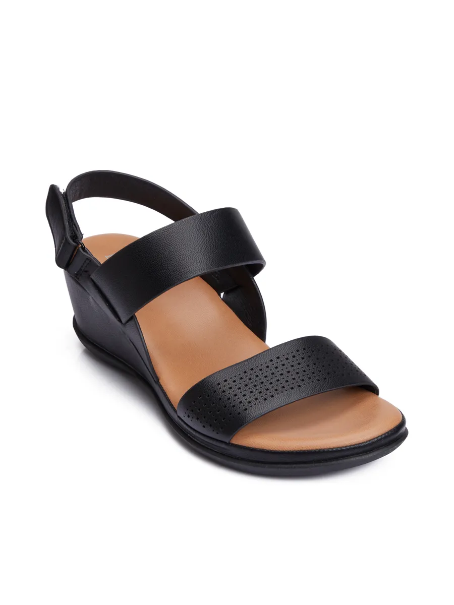 EVERSINCE Women Sandals Double Strap Wedge Closure EVERSINCE Women Sandals Double Strap Wedge Closure