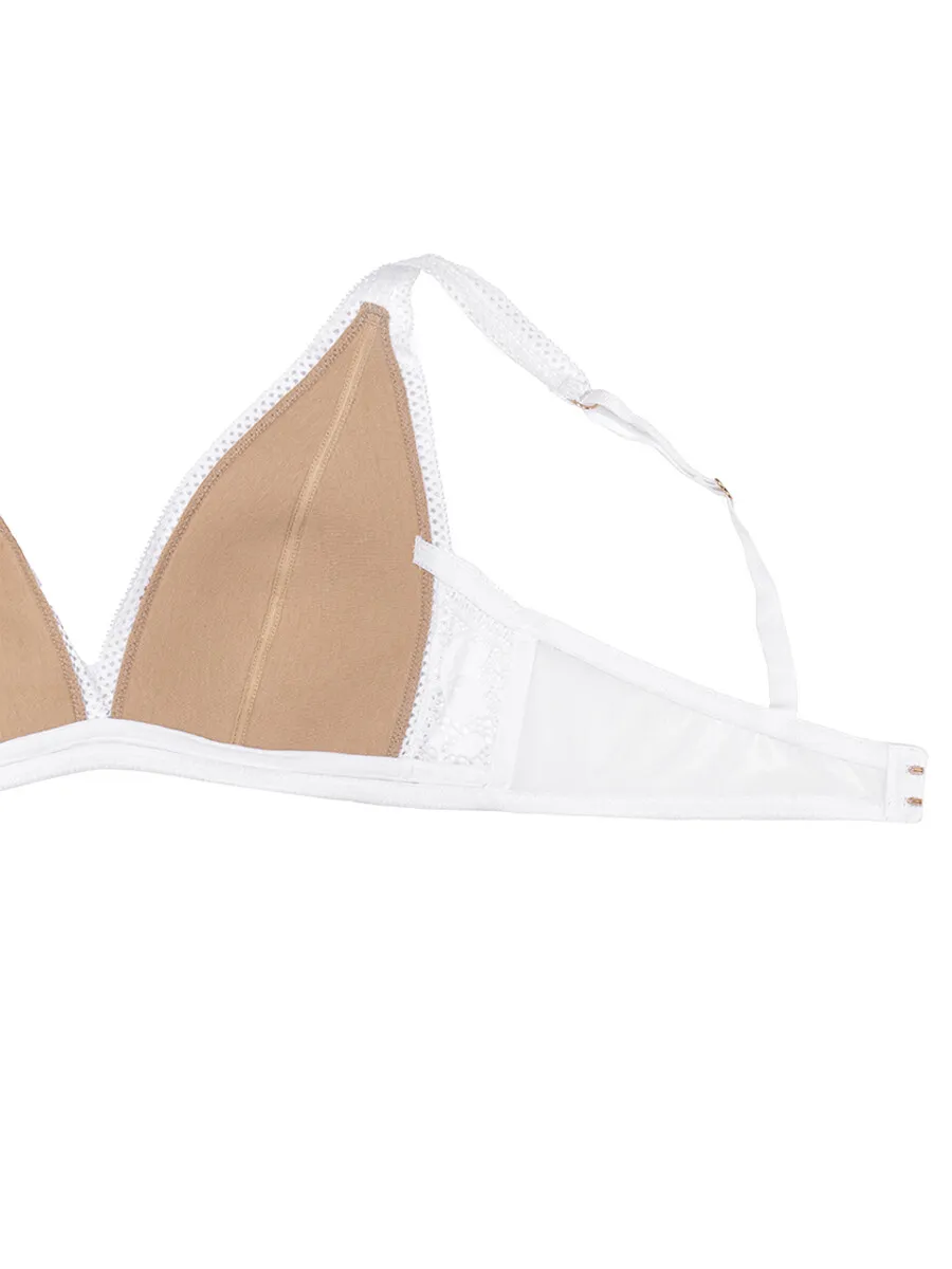 SABINA Bra Wireless Woman Basic Lace A/W 24 - Cream SABINA Bra Wireless Woman Basic Lace A/W 24 - Cream