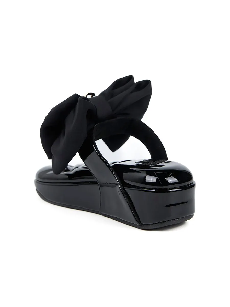SHU WOMEN  X BARBIE SOFASHOES 2.5" THONGS - GLOSSY BLACK SHU WOMEN  X BARBIE SOFASHOES 2.5" THONGS - GLOSSY BLACK