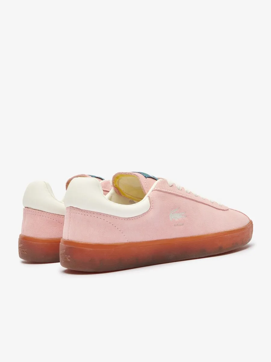 LACOSTE Pink Women’s Baseshot Suede Trainers LACOSTE Pink Women’s Baseshot Suede Trainers