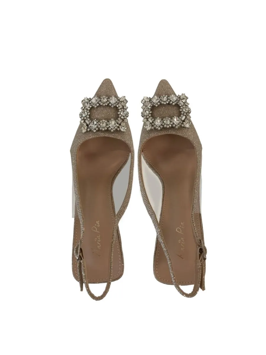 MARIA PIA GOLD STRAPPY HIGH HEELS M75-23361 MARIA PIA GOLD STRAPPY HIGH HEELS M75-23361