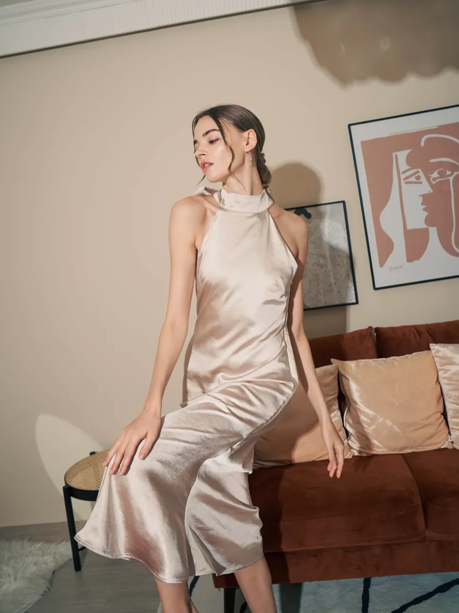 ROSE THE LABEL Champagne Eliza Dress ROSE THE LABEL Champagne Eliza Dress