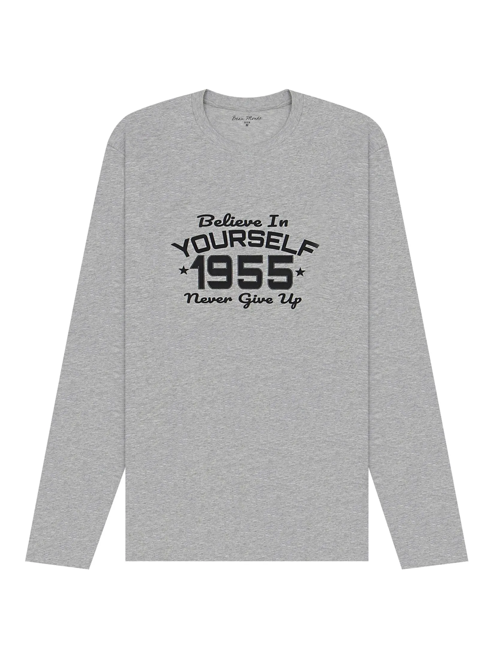 GIORDANO Beau Monde | Men's Cotton Long Sleeve Printed Tee (Online Exclusive) Light Grey GIORDANO Beau Monde | Men's Cotton Long Sleeve Printed Tee (Online Exclusive) Light Grey