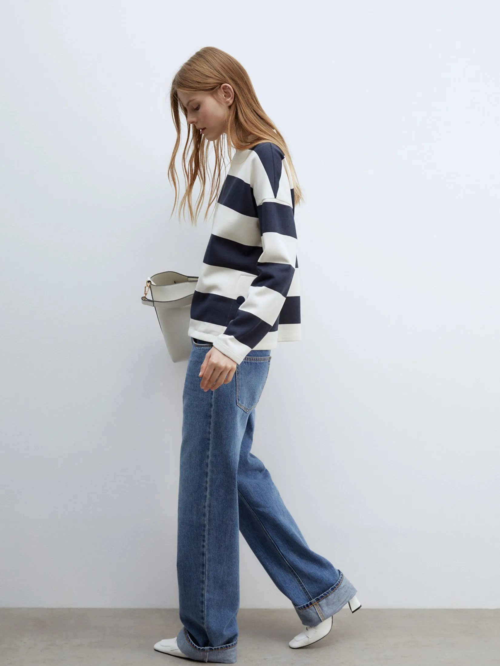 SFERA Women Sweatshirt Details Ribbed SFERA Women Sweatshirt Details Ribbed