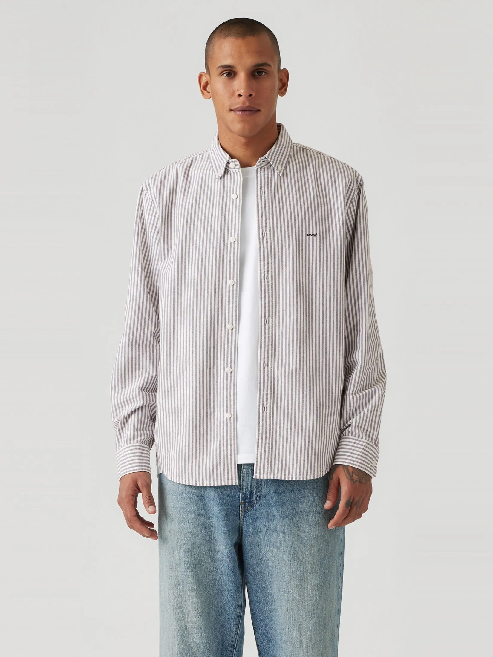 LEVI'S Men's Authentic Button-Down Shirt Brown LEVI'S Men's Authentic Button-Down Shirt Brown