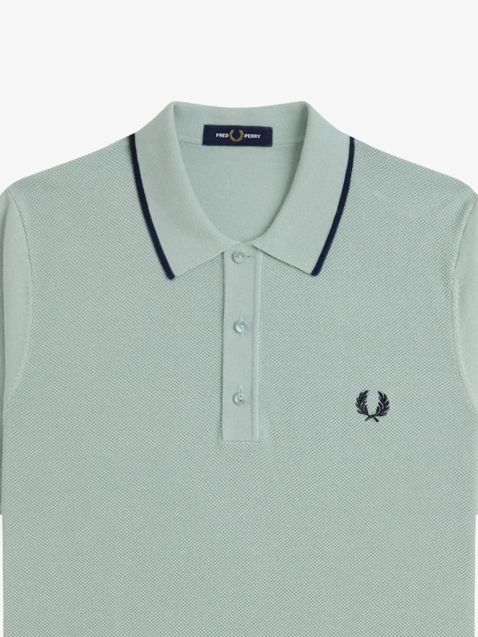 Fred Perry Men PIQUE STITCH KNITTED SHIRT Green