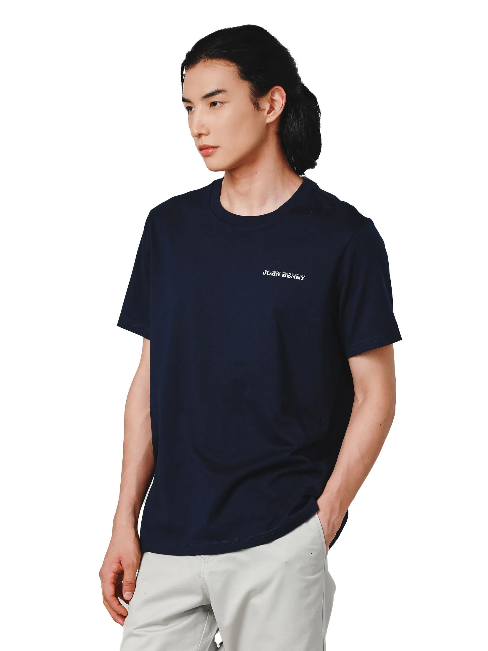 JOHN HENRY Men's T-Shirts (Slim Fit) DENIM Navy JOHN HENRY Men's T-Shirts (Slim Fit) DENIM Navy