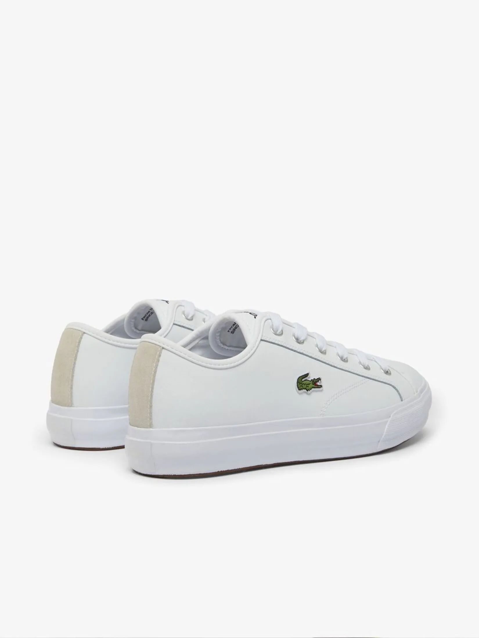 LACOSTE Men’s Backcourt Leather Sneakers White LACOSTE Men’s Backcourt Leather Sneakers White
