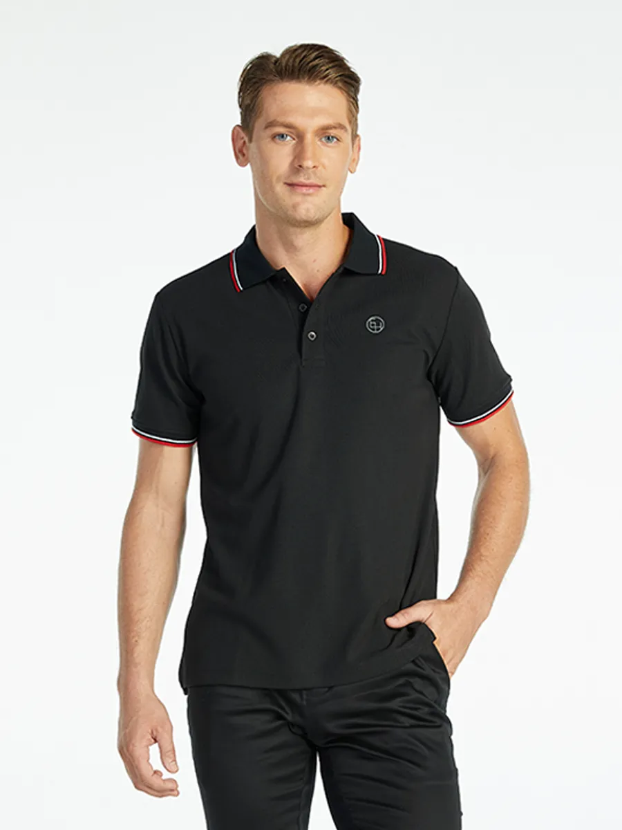 ELLE HOMME MEN POLO SHIRT W8K903BL - BLACK ELLE HOMME MEN POLO SHIRT W8K903BL - BLACK