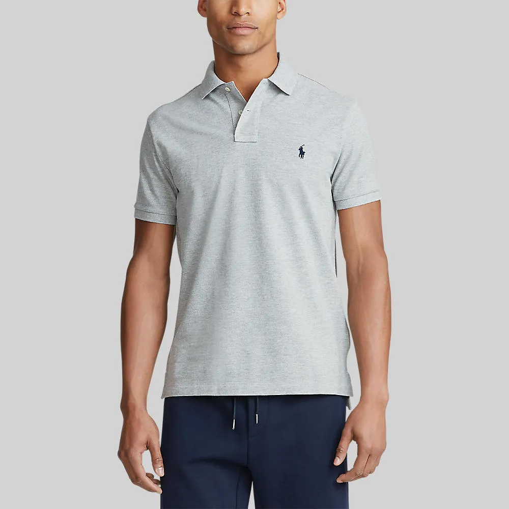 POLO RALPH LAUREN Polo Ralph Lauren POLO-Custom Slim Fit Mesh Polo Shirt MNPOKNI1N820485 020 GREY POLO RALPH LAUREN Polo Ralph Lauren POLO-Custom Slim Fit Mesh Polo Shirt MNPOKNI1N820485 020 GREY