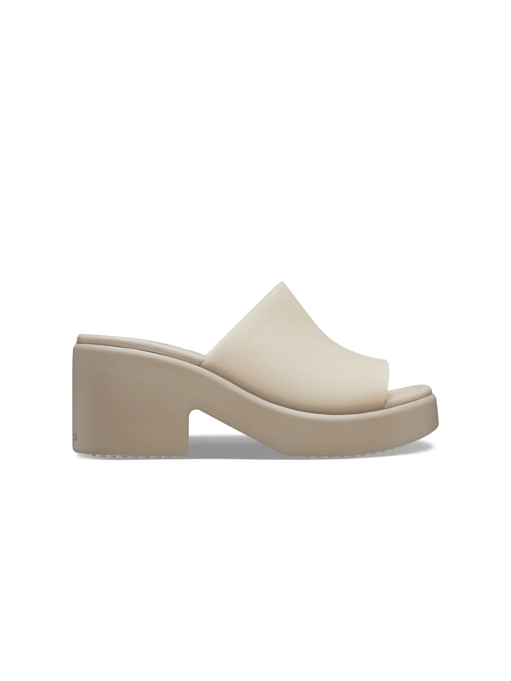 CROCS WOMEN'S  BROOKLYN FROSTED SLIDE HEEL - TAUPE CROCS WOMEN'S  BROOKLYN FROSTED SLIDE HEEL - TAUPE