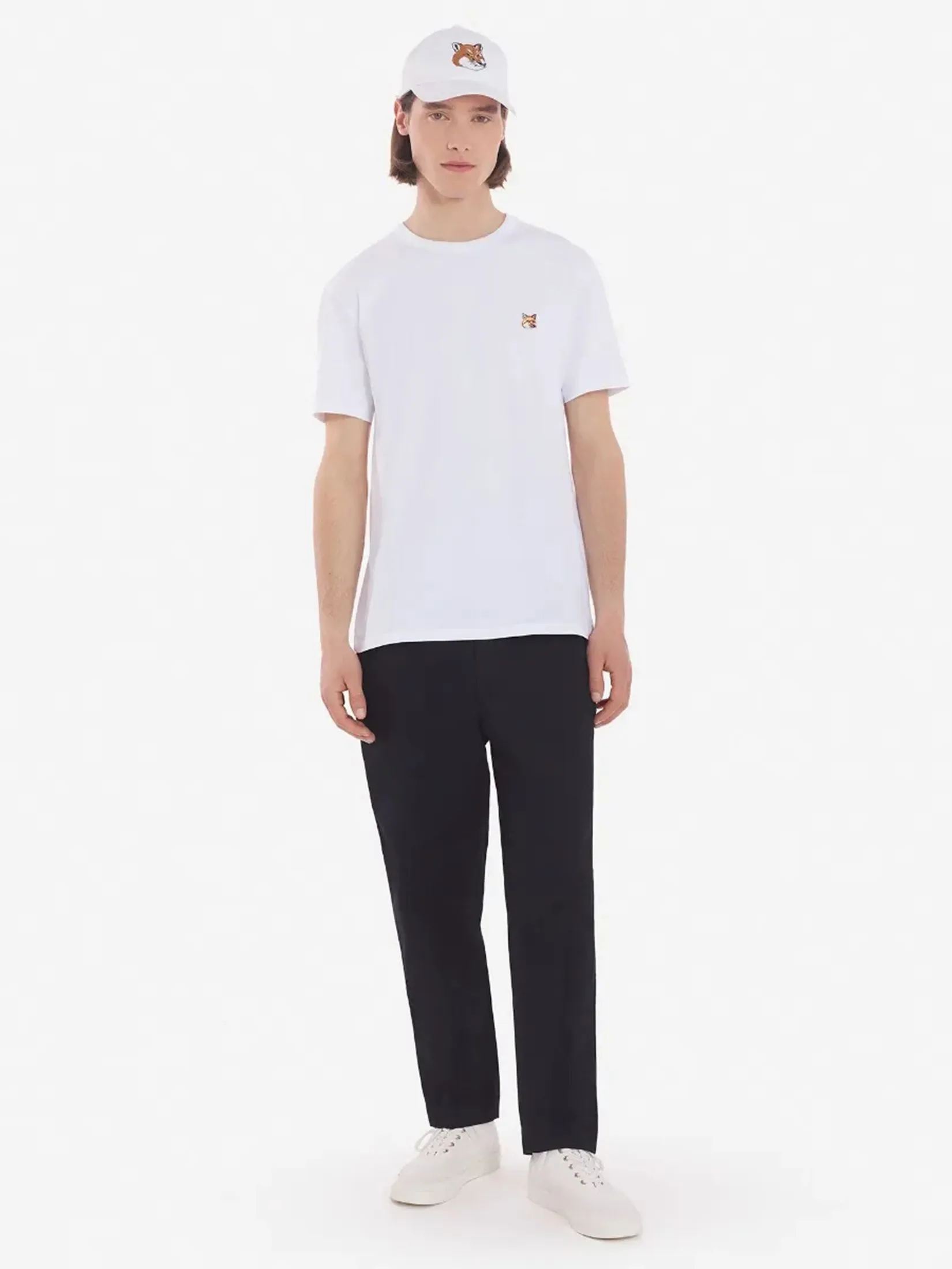 MAISON KITSUNE Men T-Shirt Fox Head Patch Classic MAISON KITSUNE Men T-Shirt Fox Head Patch Classic
