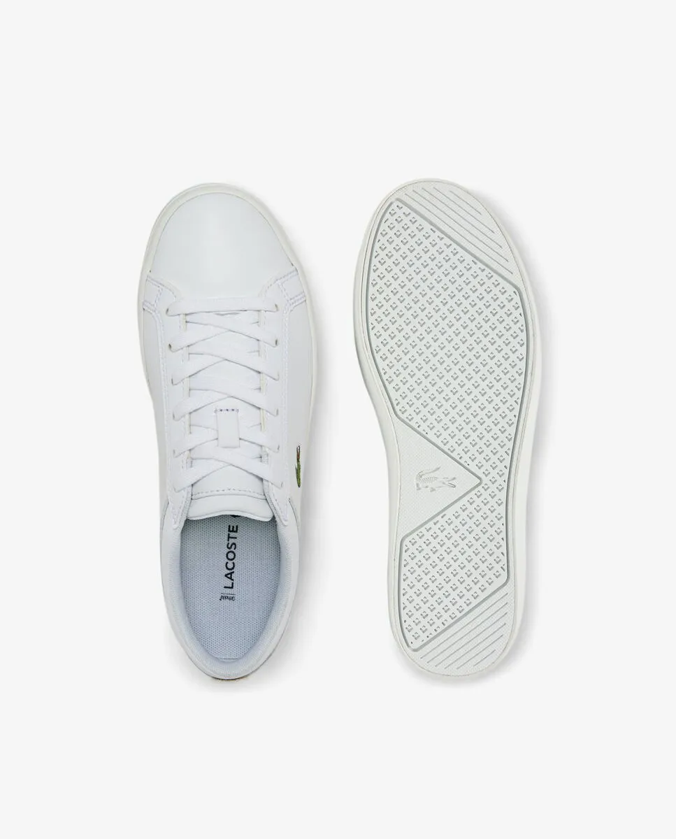 LACOSTE Women’s Straightset Leather Trainers White LACOSTE Women’s Straightset Leather Trainers White