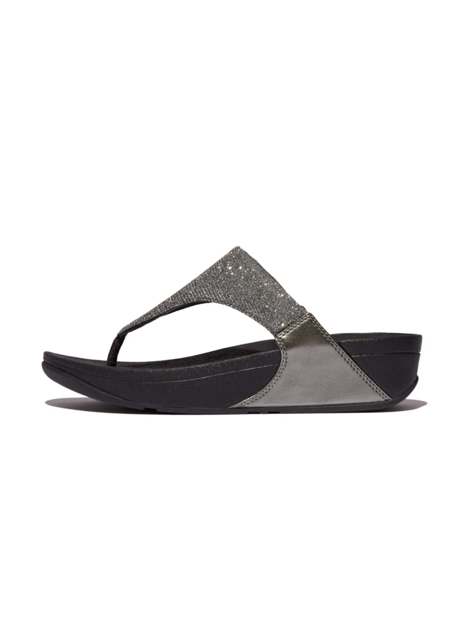 FitFlop™ WOMEN'S LULU SHIMMERLUX TOE-POST GREY FitFlop™ WOMEN'S LULU SHIMMERLUX TOE-POST GREY