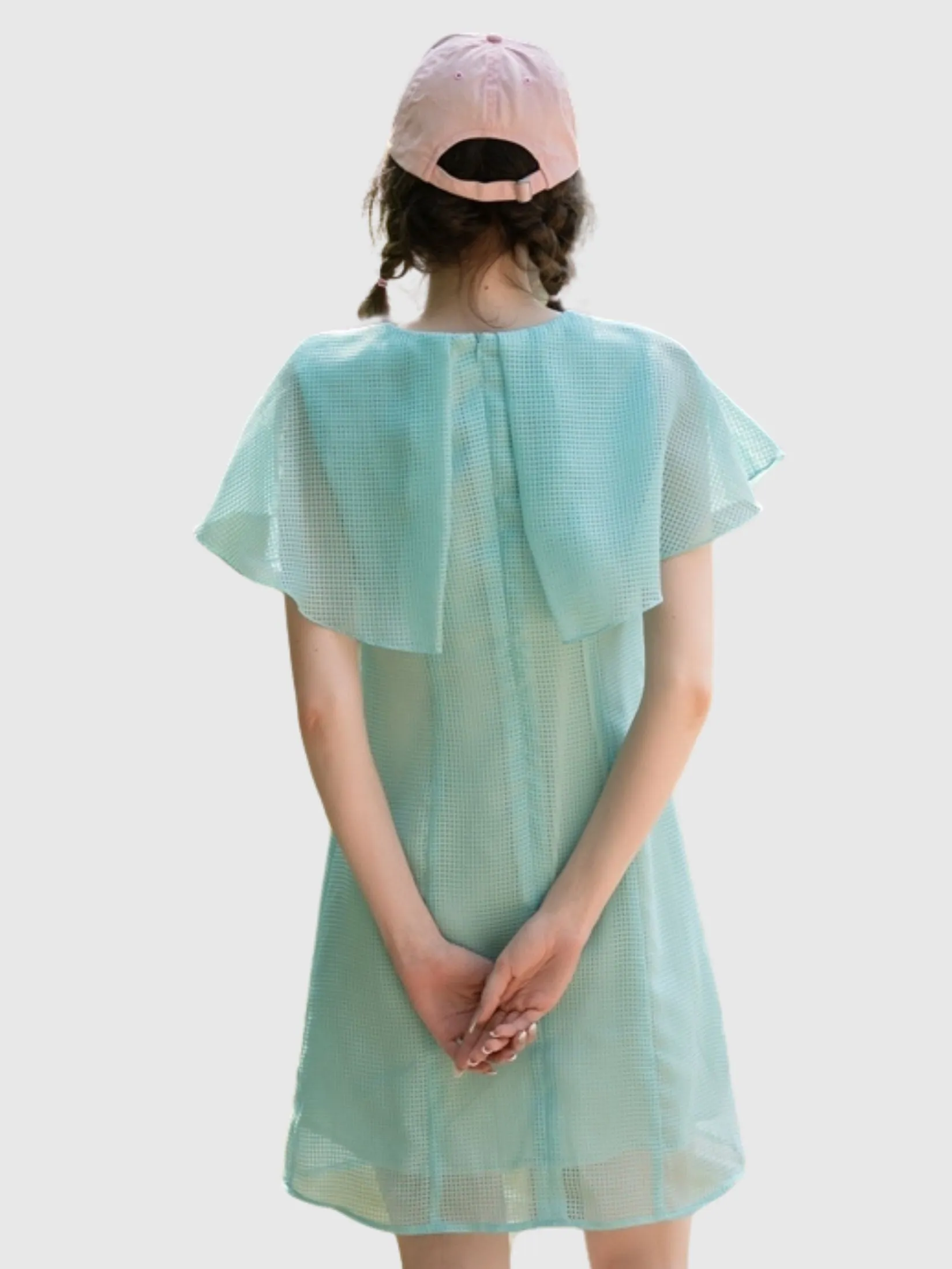 AMILA Women Dress Short Sleeves Bogel Blue AMILA Women Dress Short Sleeves Bogel Blue