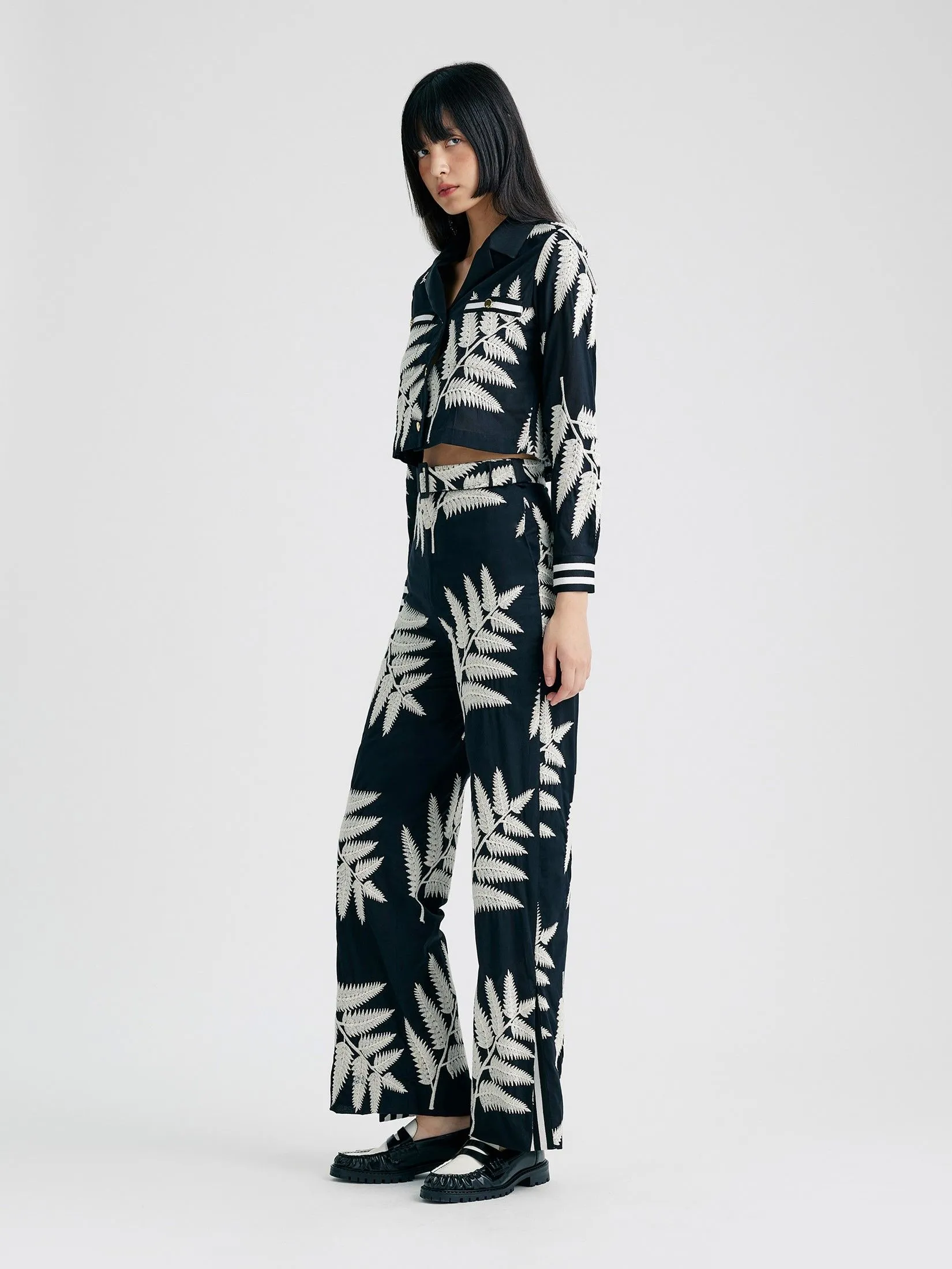 ASV (AW24)Tropicana Belt Straight Women Pants Black ASV (AW24)Tropicana Belt Straight Women Pants Black