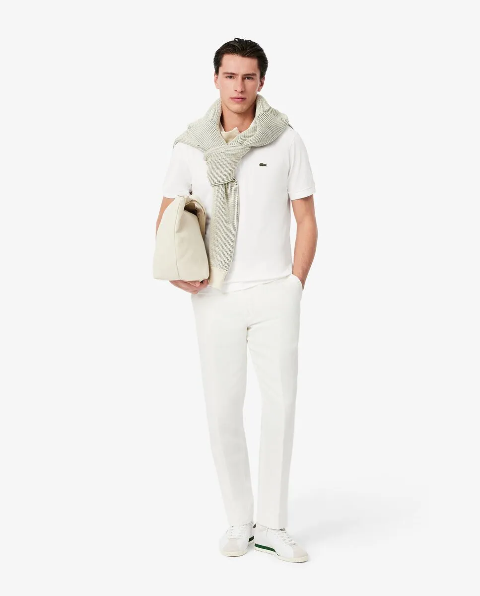 LACOSTE Classic Fit L.12.12 LIGHT Piqu  Polo Shirt White LACOSTE Classic Fit L.12.12 LIGHT Piqu  Polo Shirt White
