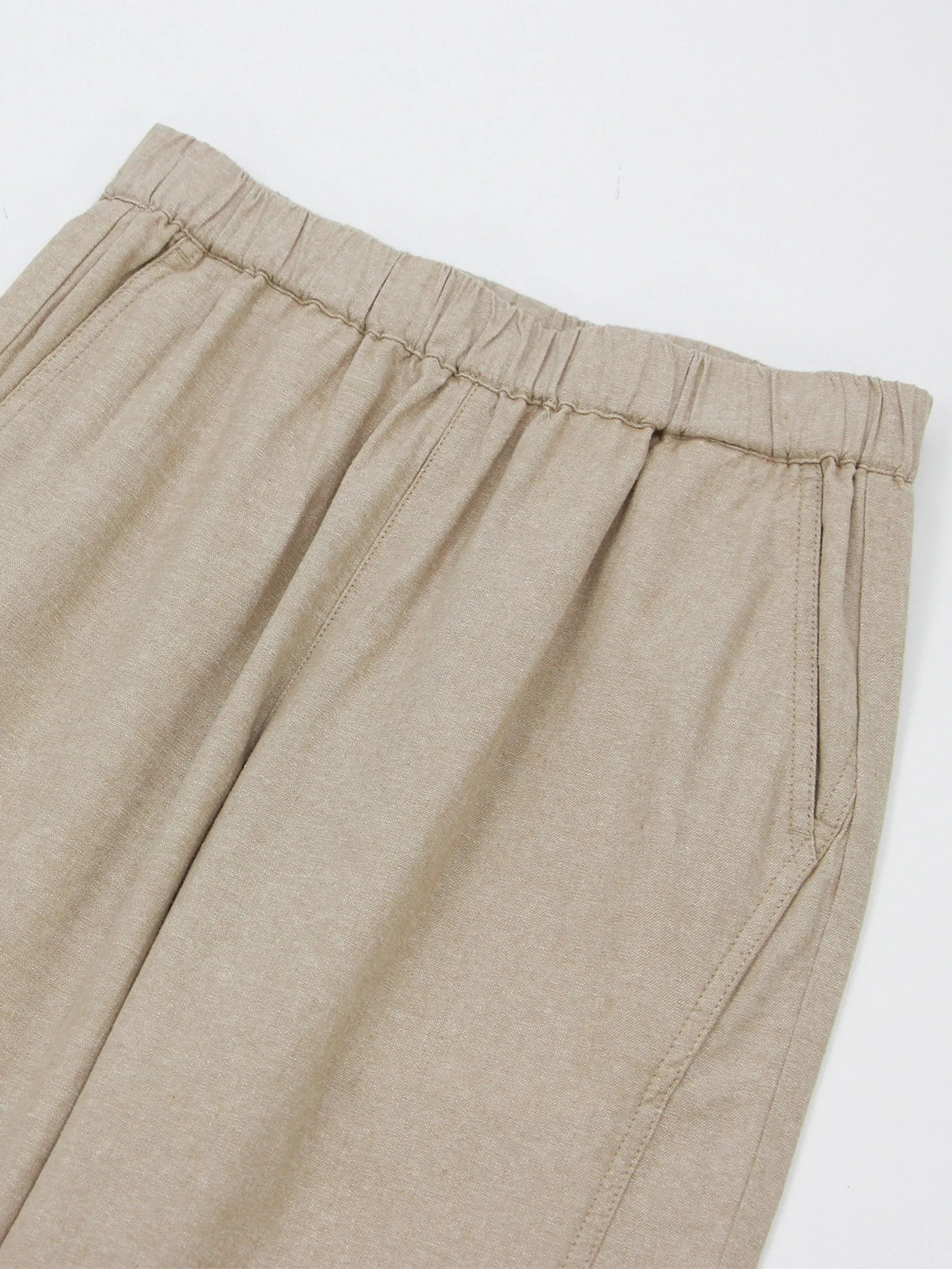 GIORDANO Women's Regular Taper Linen Pants Khaki GIORDANO Women's Regular Taper Linen Pants Khaki