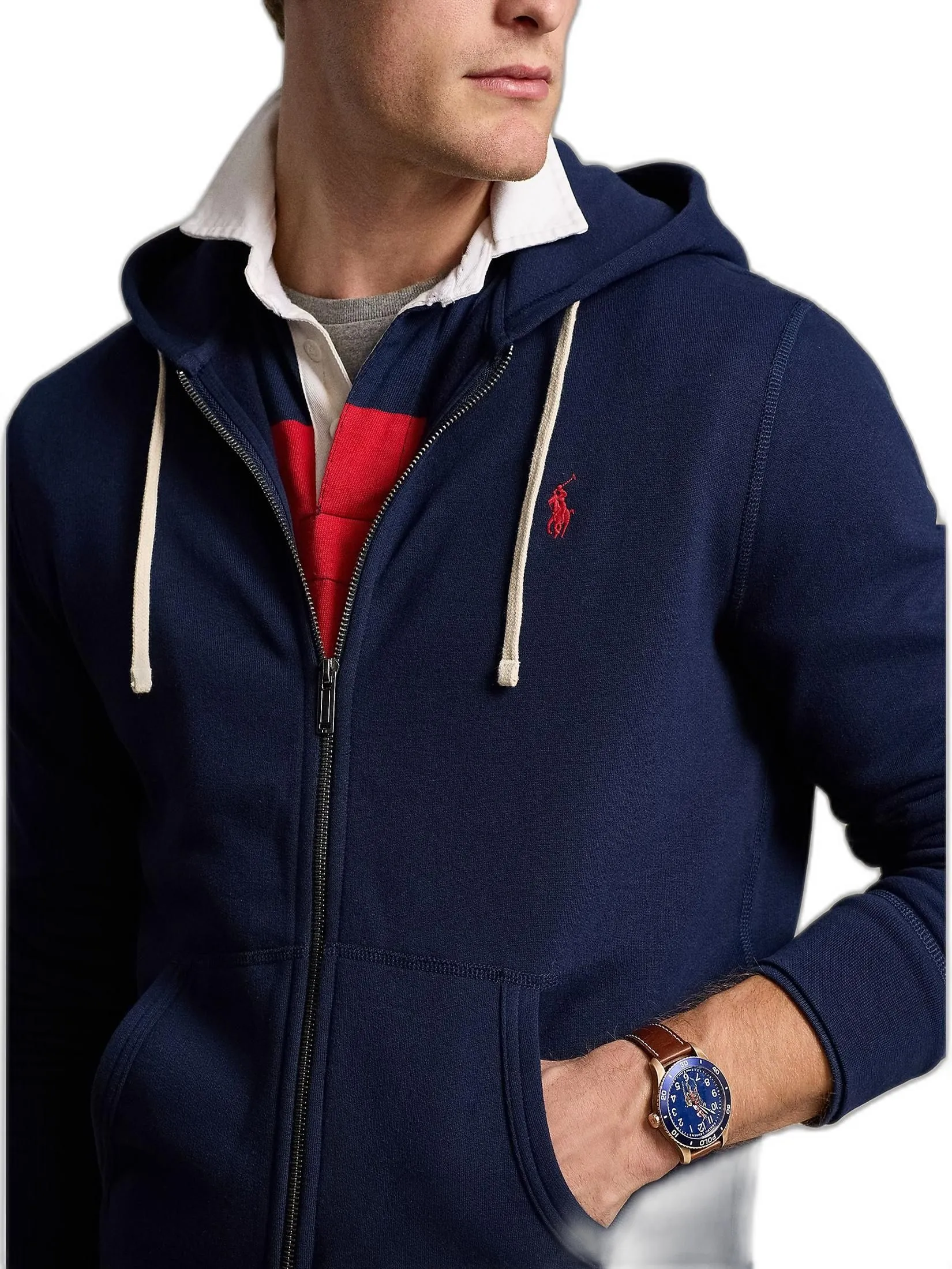 POLO RALPH LAUREN Men Jacket-The RL Fleece Hoodie MNPOKNI16821766-Navy-410 POLO RALPH LAUREN Men Jacket-The RL Fleece Hoodie MNPOKNI16821766-Navy-410