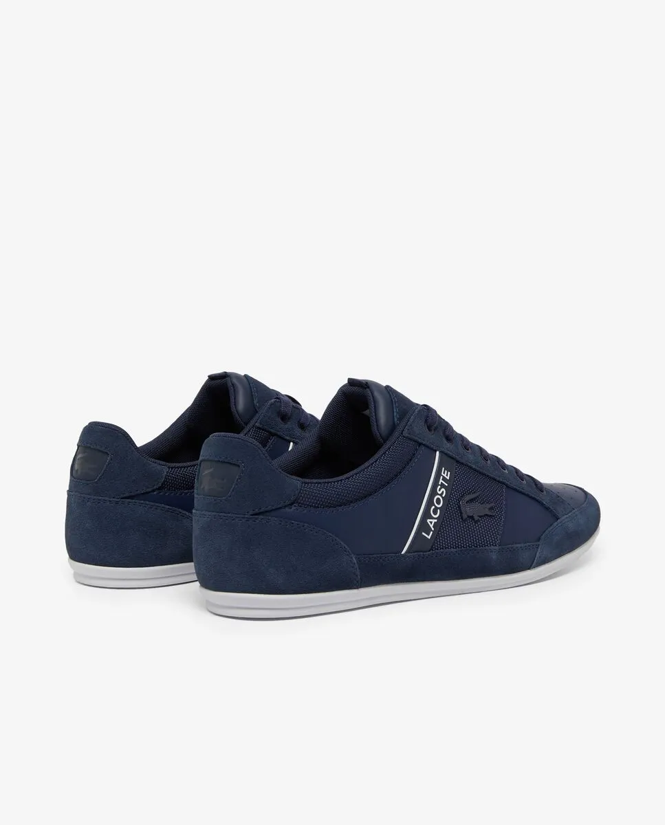LACOSTE Men’s Chaymon Suede Sneakers Blue LACOSTE Men’s Chaymon Suede Sneakers Blue