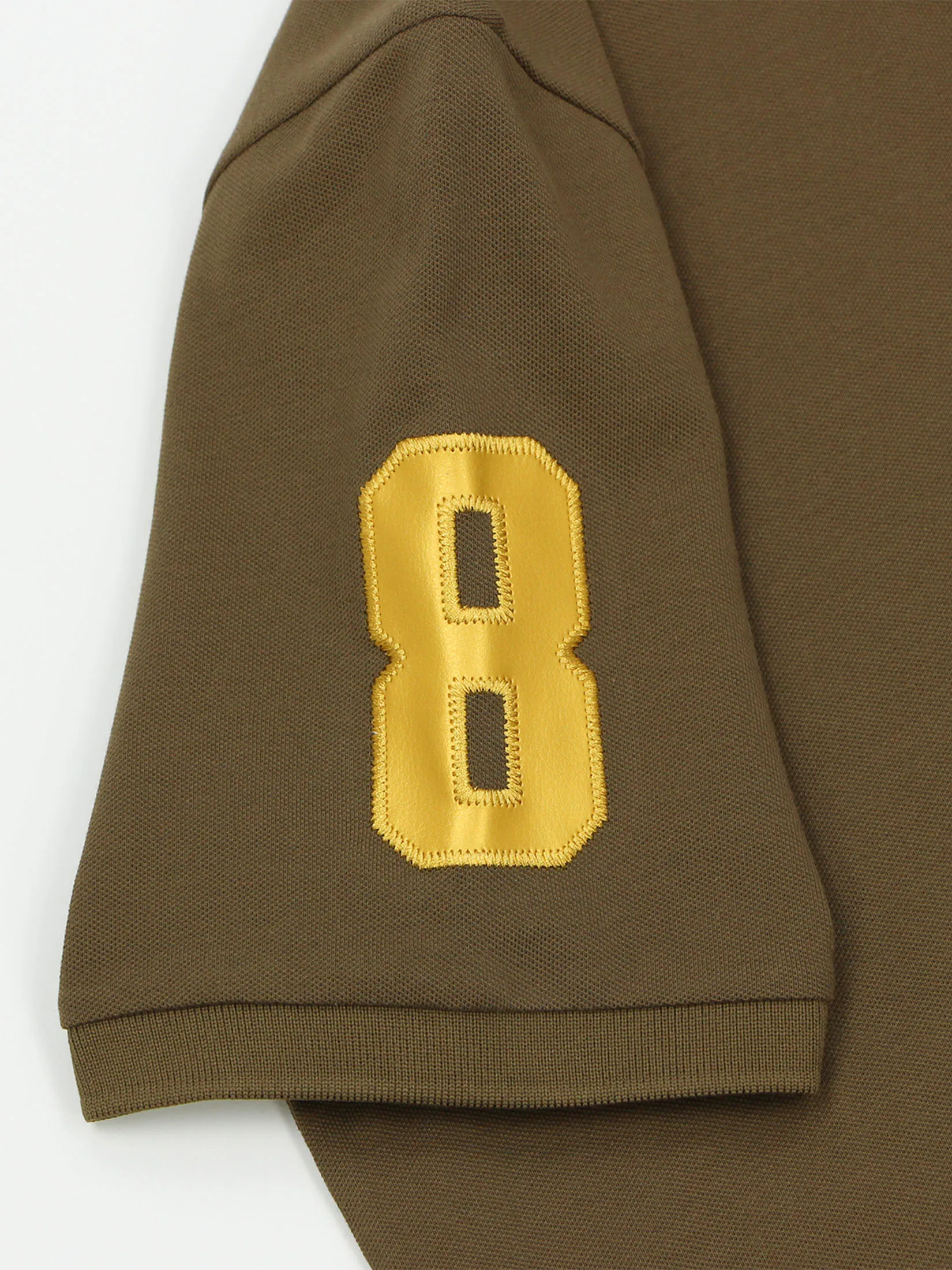 GIORDANO Men s Slim Embroidery Bold Polo (3D Lion) Brown Olive GIORDANO Men s Slim Embroidery Bold Polo (3D Lion) Brown Olive