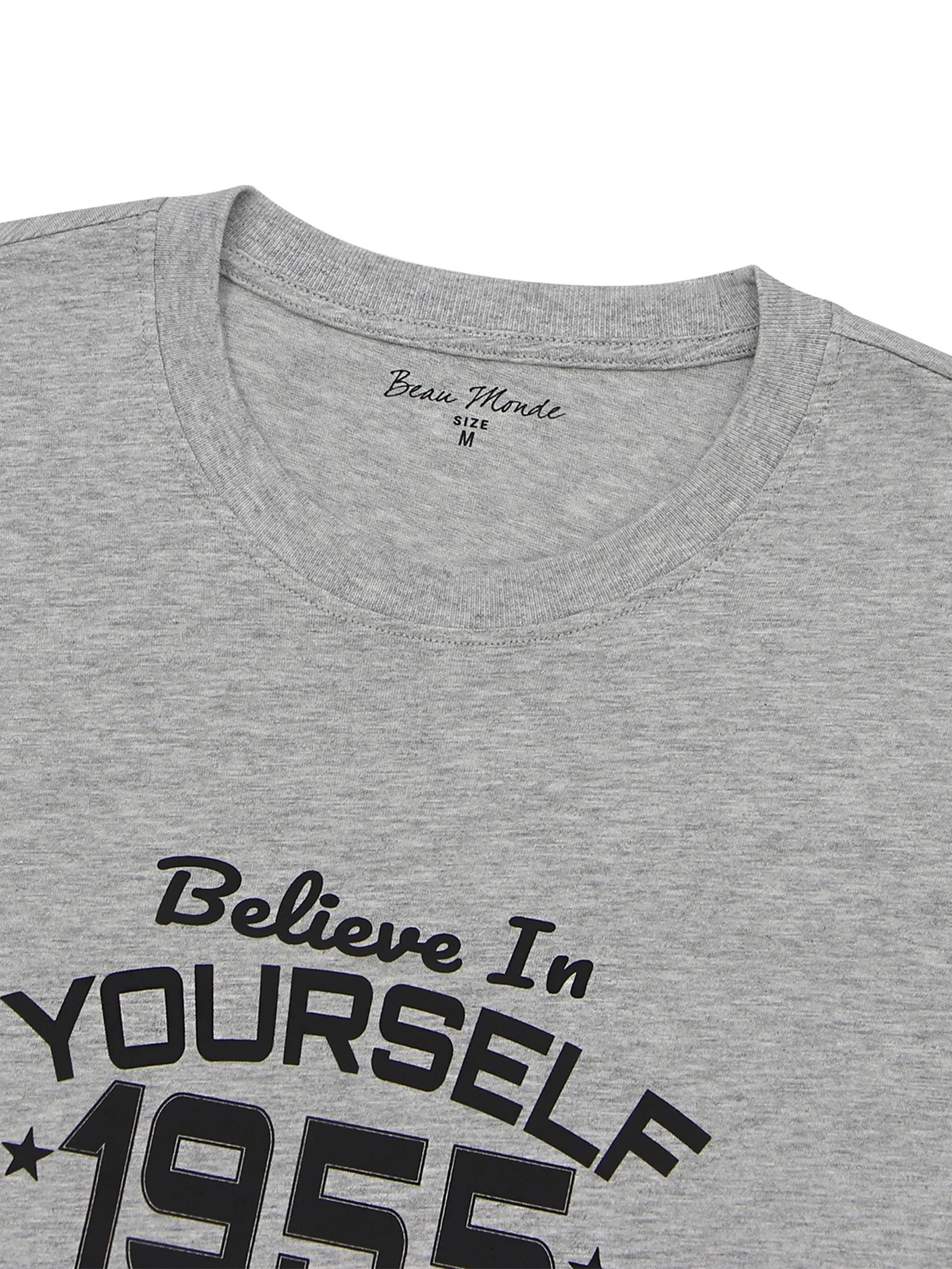 GIORDANO Beau Monde | Men's Cotton Long Sleeve Printed Tee (Online Exclusive) Light Grey GIORDANO Beau Monde | Men's Cotton Long Sleeve Printed Tee (Online Exclusive) Light Grey